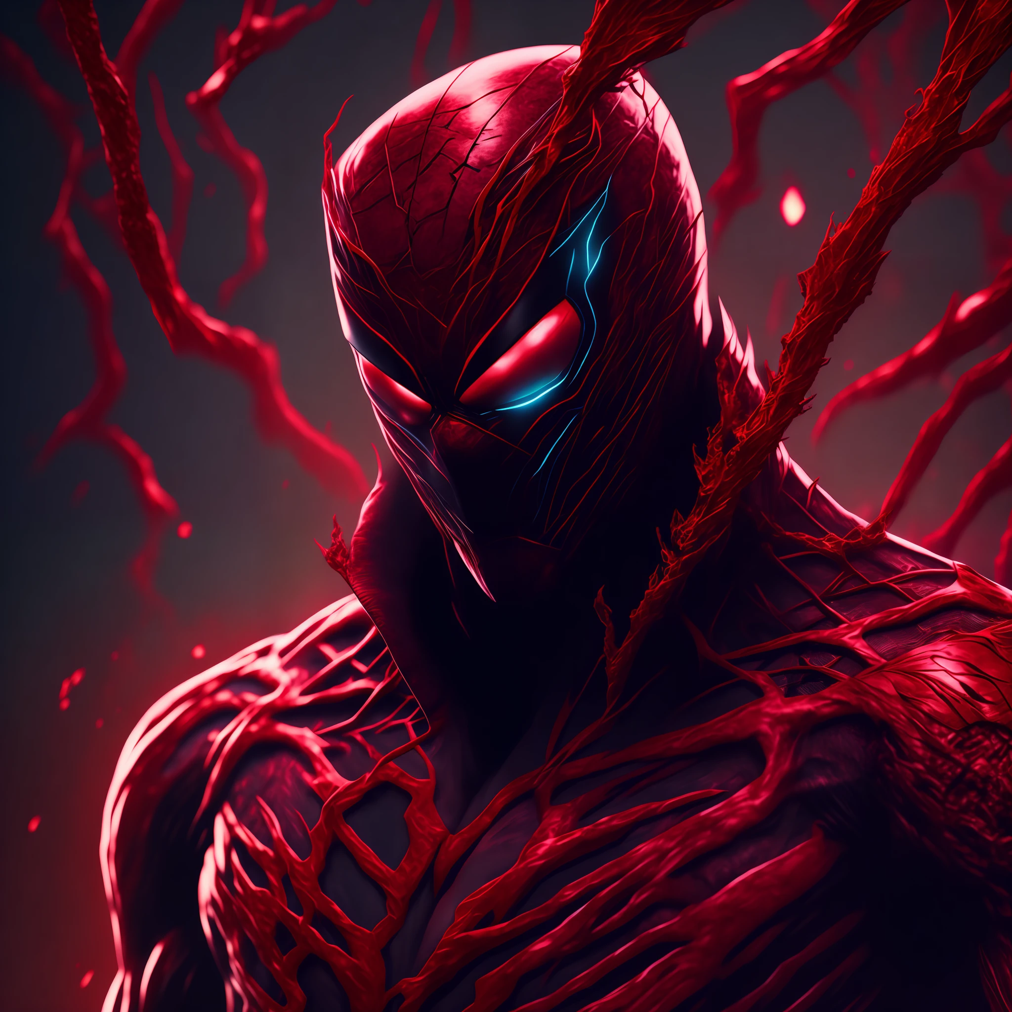 Carnage (Marvel), cyberpunk, 8K.