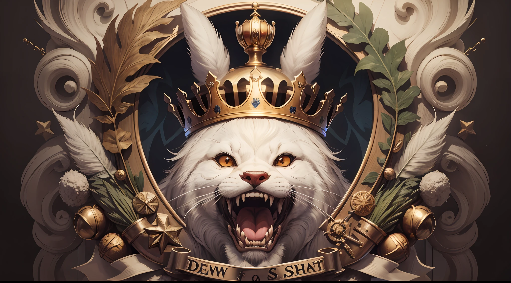 Dental coat of arms with a crowned tooth. --auto --s2