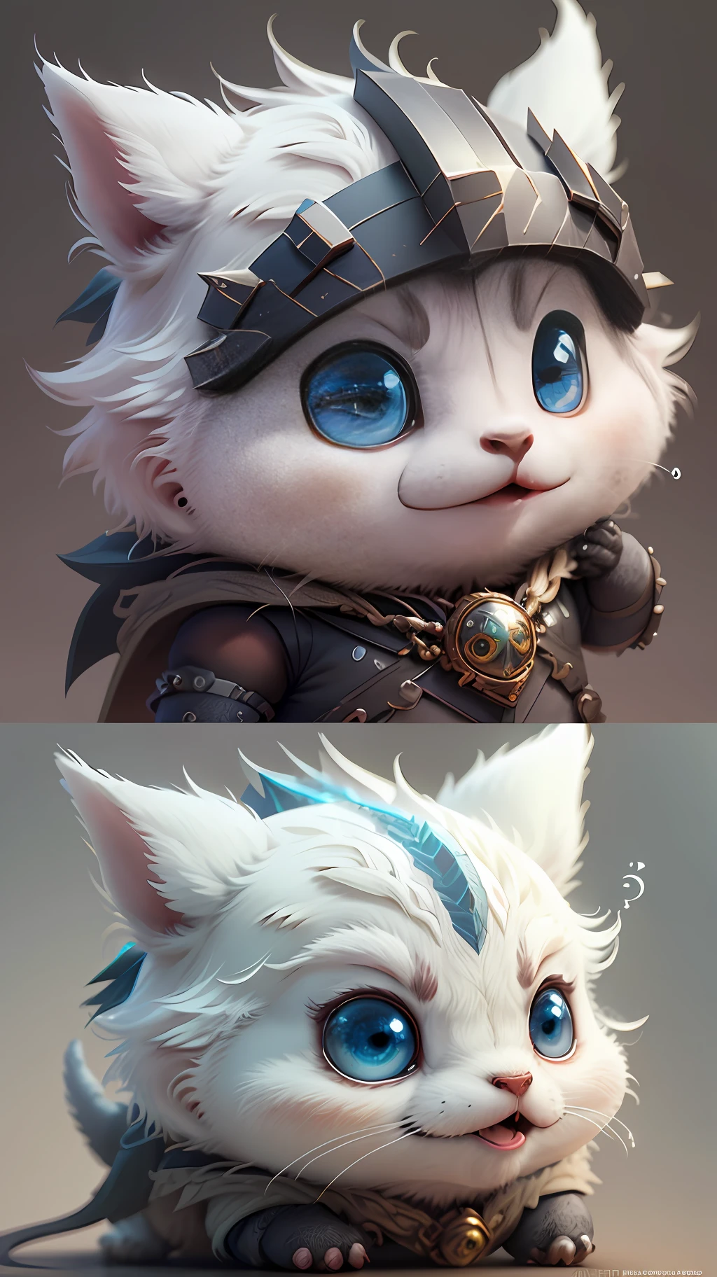 Cute hyper-realistic little white dragon, eyes of different colors, wearing a necklace, exaggerated expressions, humanized movements, chibi, cute and fluffy, logo design, cartoon, movie lighting effects, charming, 3D vector art, cute quirky, fantasy art, background blurring, hand drawing, digital painting, soft lighting, isometric style, 4K resolution, realistic rendering, highly detailed and clean, vector images, realistic masterpieces, professional photography, simple space background, flat white background, isometric, vibrant vector