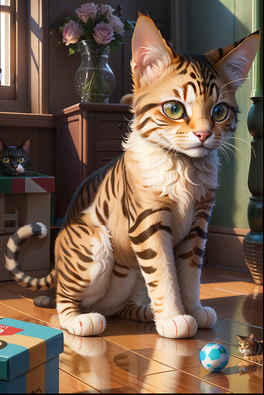A realistic cat