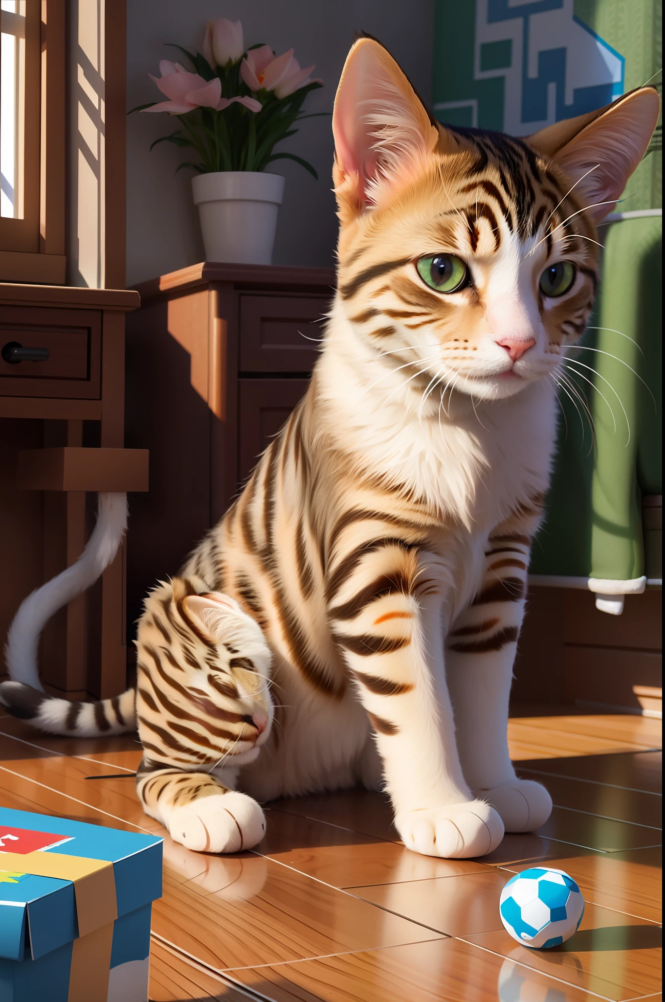 A realistic cat