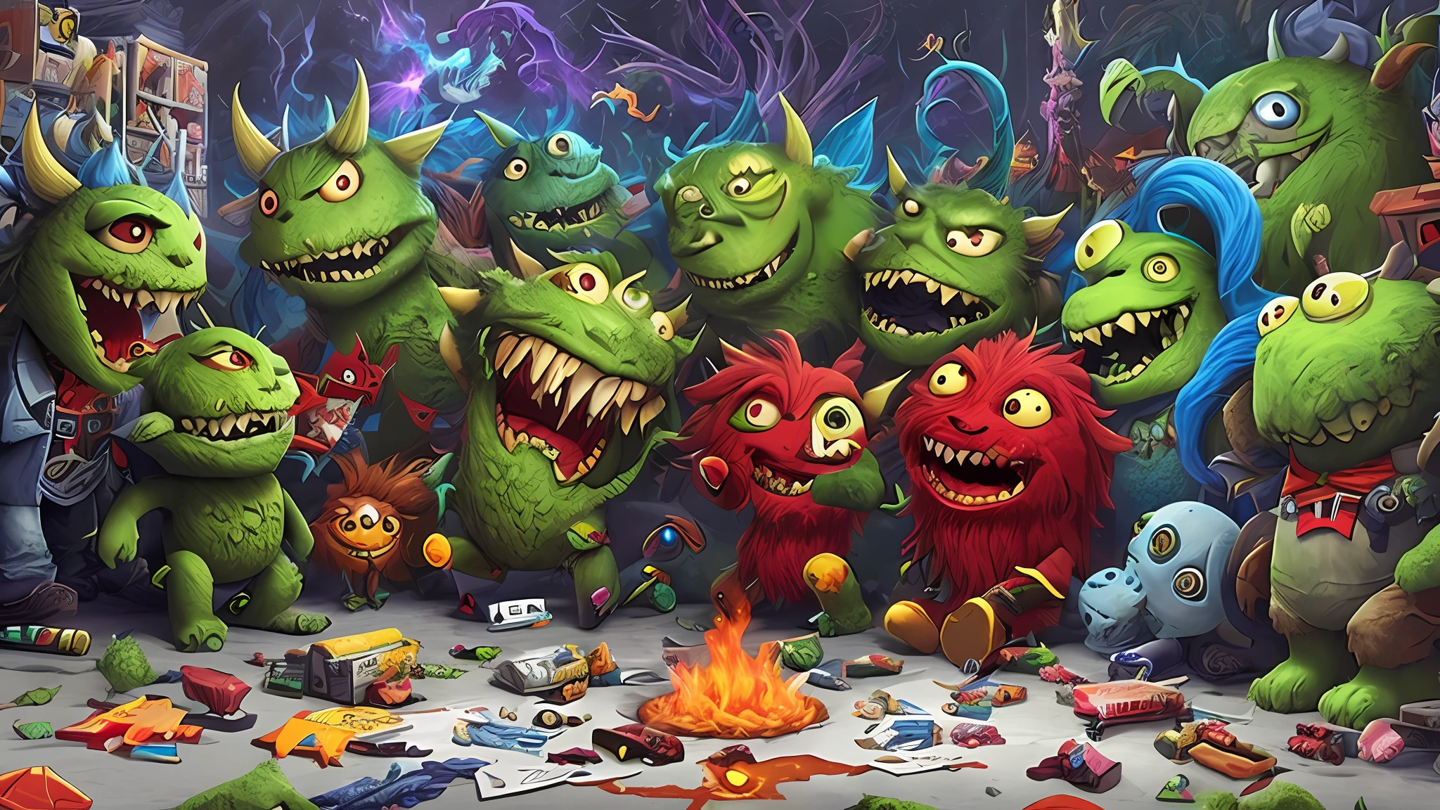 Addictive substances as if they were monsters