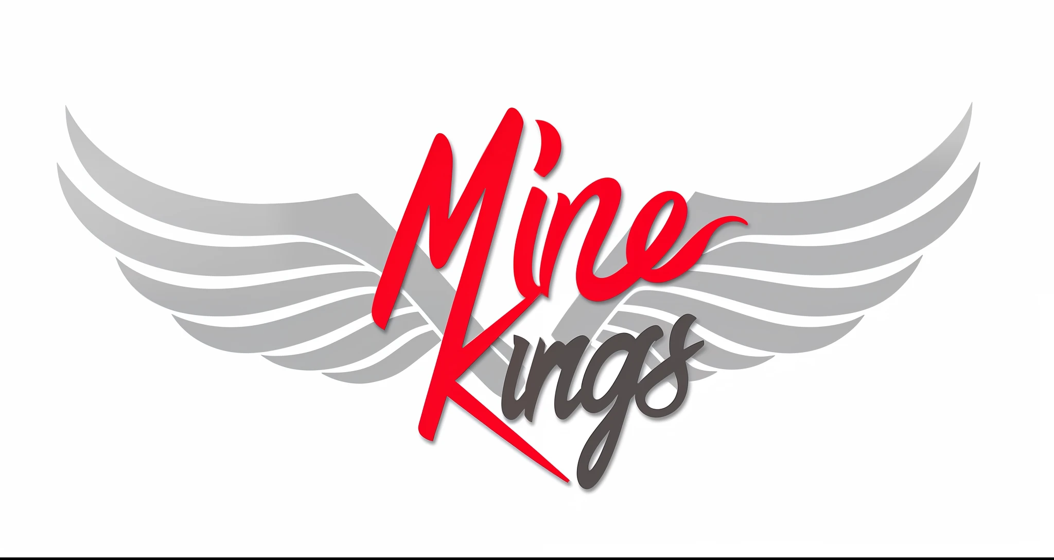 the logo for mine kings, mines, by Mirko Rački, mine kings, metal wings, header with logo, mecha wings, mine, wings, red wings, kilbourne kellogg miner, mining, mike mignogna, mk ninja, 2 wings, inspired by Mirko Rački, unique logo, logo, logo, official art