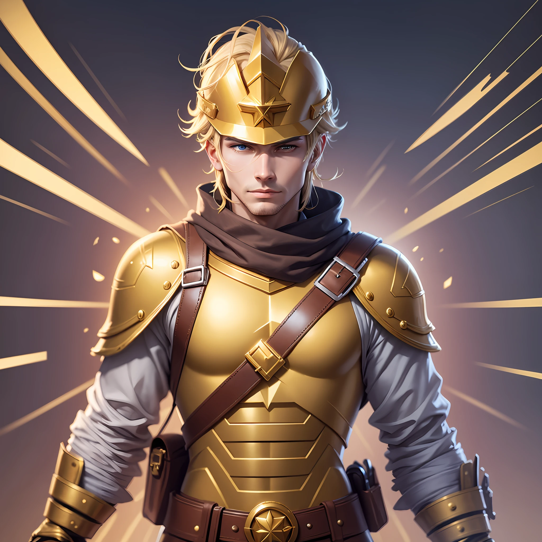 Create a Golden Soldier Who Sends Wealth, Cartoon Money | best quality --auto --s2