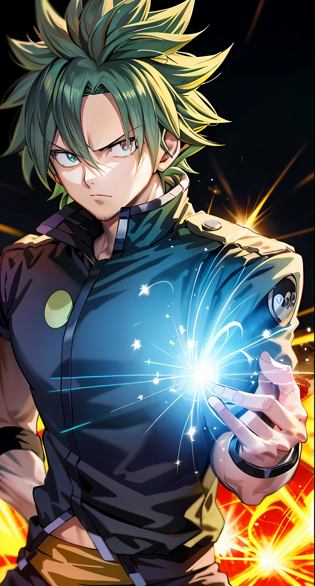 a closeup of a person wearing headphones and a jacket, broly, high quality anime art, badass 8k anime, wallaper anime, inspired by Károly Brocky, 4k anime style, epic anime style, anime style. 8k, 8k high quality detailed art, official art, cyberpunk style