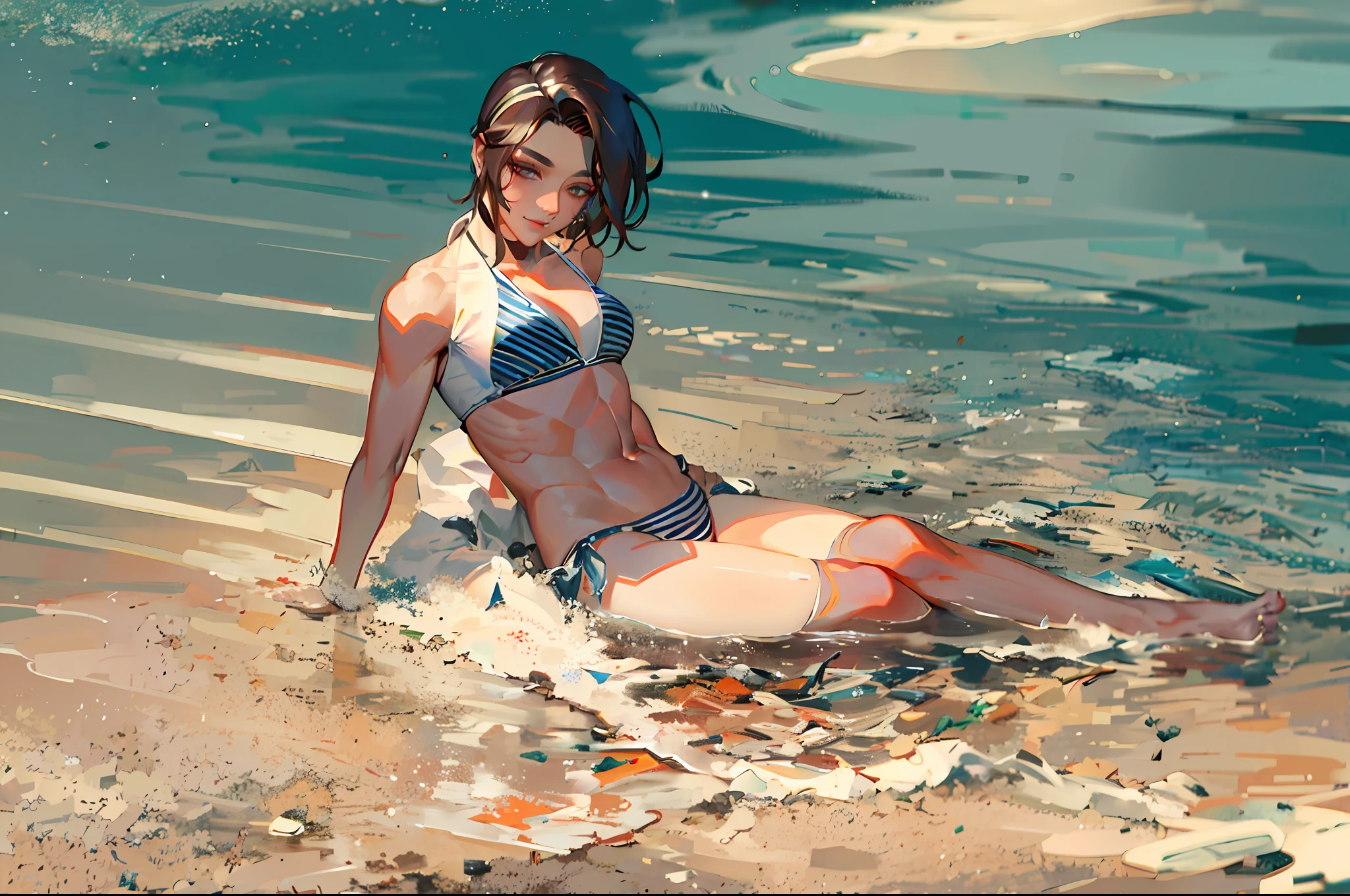 ((Top Quality, 8k, Masterpiece: 1.3)), Sharp Focus: 1.2, Perfect Body Shape Pretty Woman: 1.4, Slender Abs: 1.2, (Layered Haircut, Big: 1.8), (Sports Bra: 2.0), (Jogging: 1.8), (Street: 1.2), Highly Detailed Face and Skin Texture, Detailed Eyes, Double Eyelids, Smile, Bokeh,