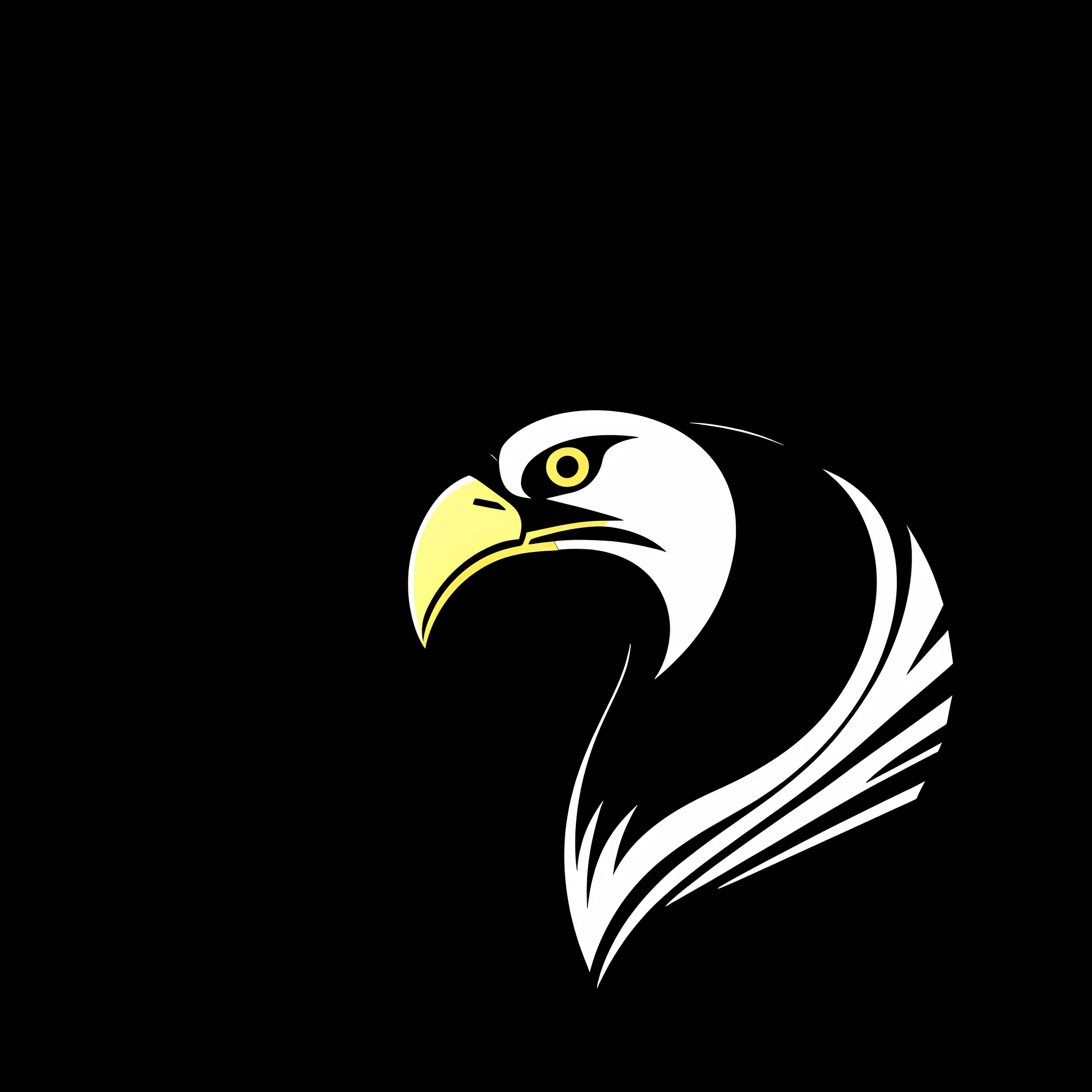 logoarchive, black and white logo, eagle head