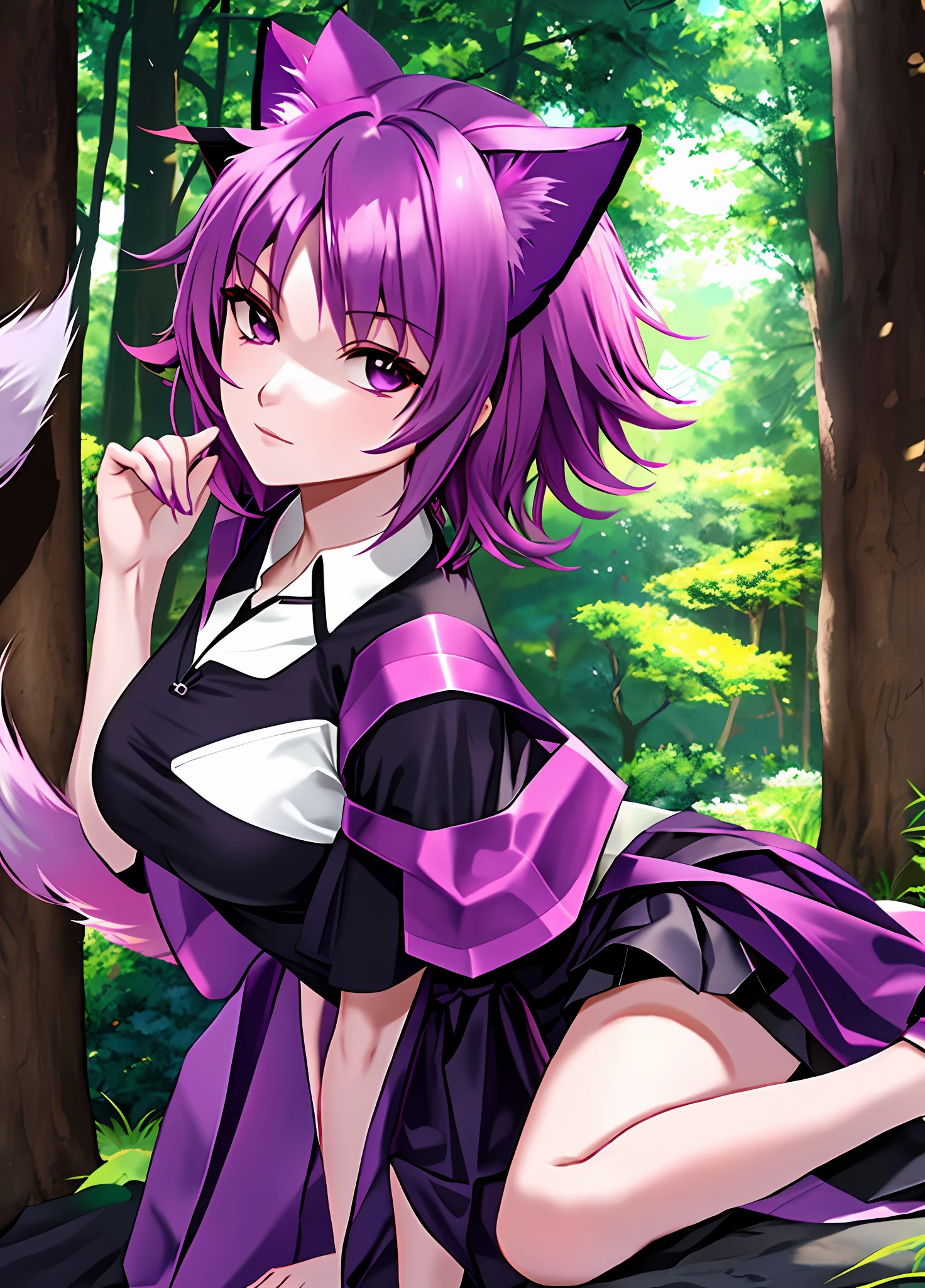 Purple haired kitsune