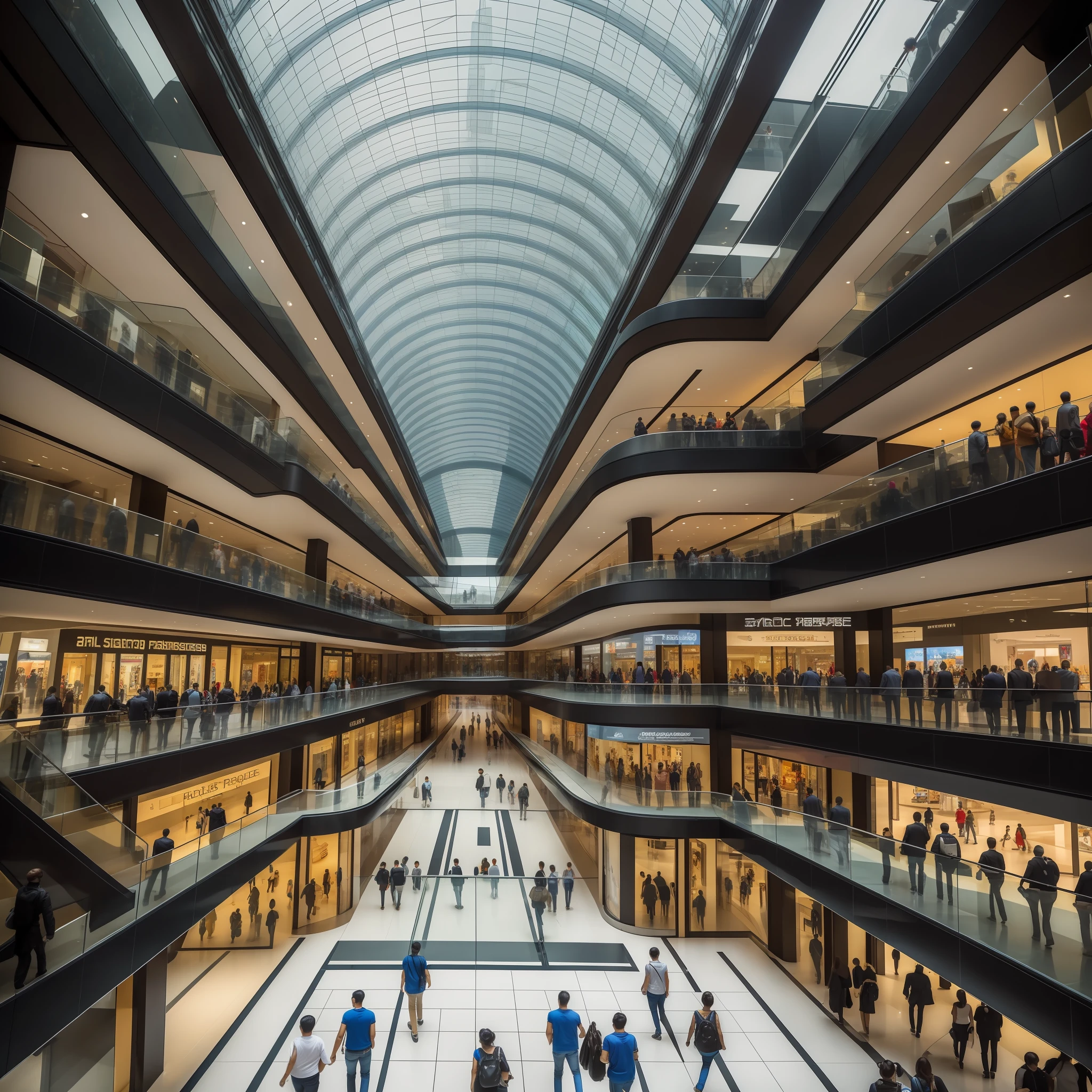(masterpiece ) ,(highly detailed people shots), people walking around a big building with a glass roof, in a futuristic shopping mall, shopping mall, in a magnificent shopping mall, shopping mall background, shopping mall, people shopping, in a shopping mall, trendy, ((cinema style))