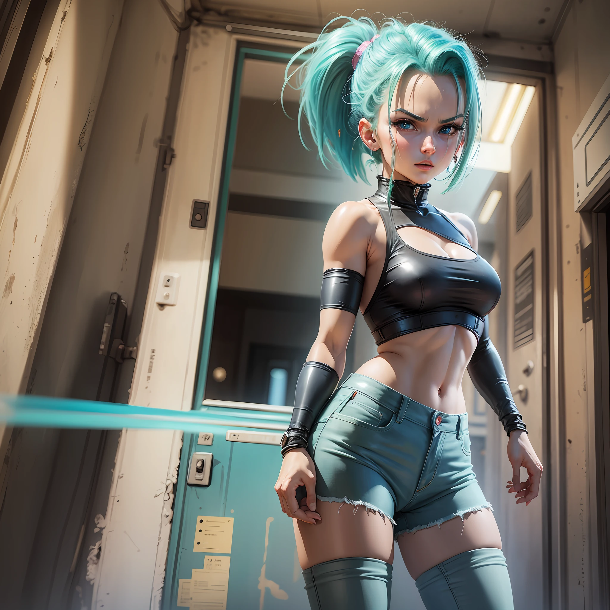 Android 18 Bulma Fusion , Realistic , 8k --auto --s2