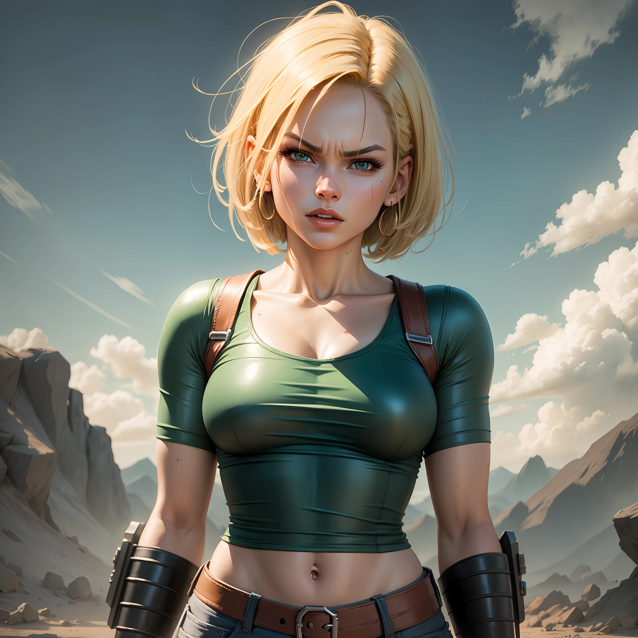 Android 18 Bulma Fusion , Realistic , 8k --auto --s2