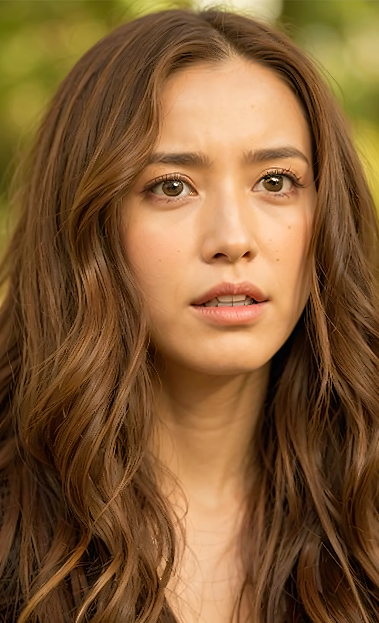 Evan, Adam's wife, Woman with long brown hair, species sil, portrait of ana de la reguera, intense look, tense look, oona chaplin, simona sbaffi is the captain, karolina cummings, malika favre, christina kritkou, emmy rossum, portrait image, amanda clarke, beautiful face!!, production still --auto --s2