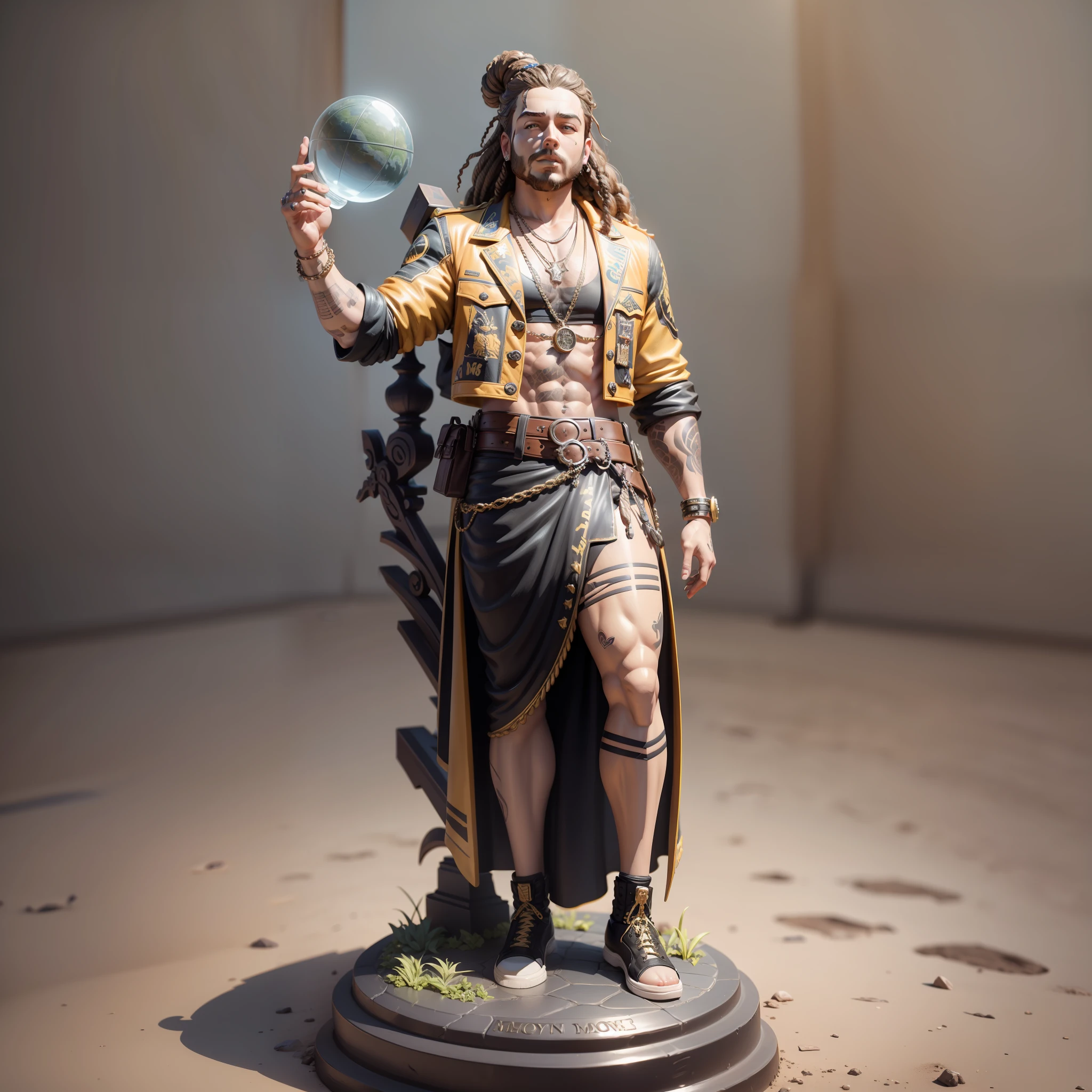 POST Malone statue decorative miniature in excellent 8k image evolution quality --auto --s2