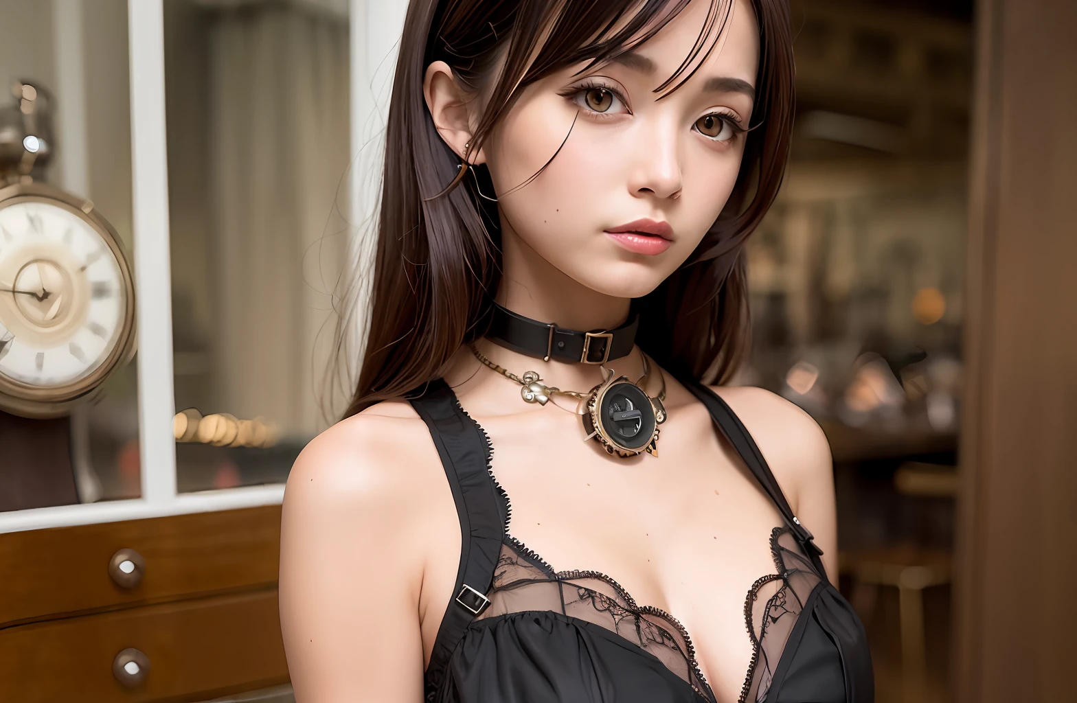 masterpiece, best quality,1girl,steampunk theme,marked under the clothes