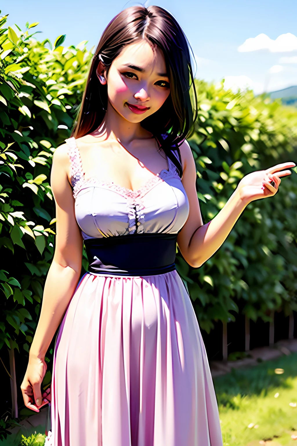 Beautiful girl dressed only in the net