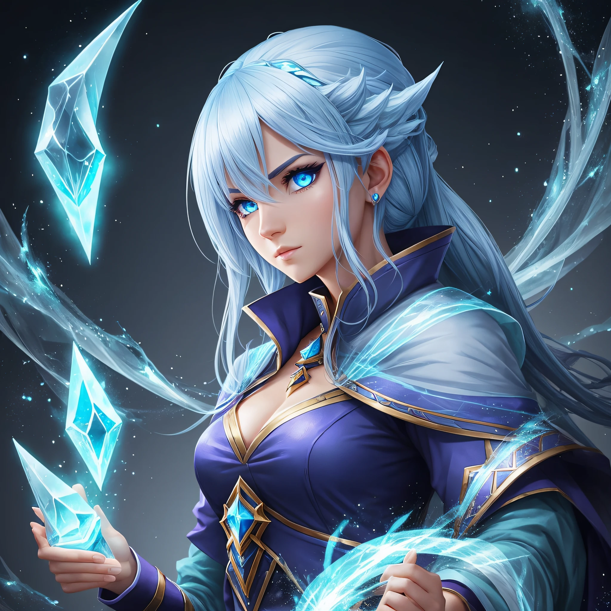 Create a female ice mage character --auto --s2