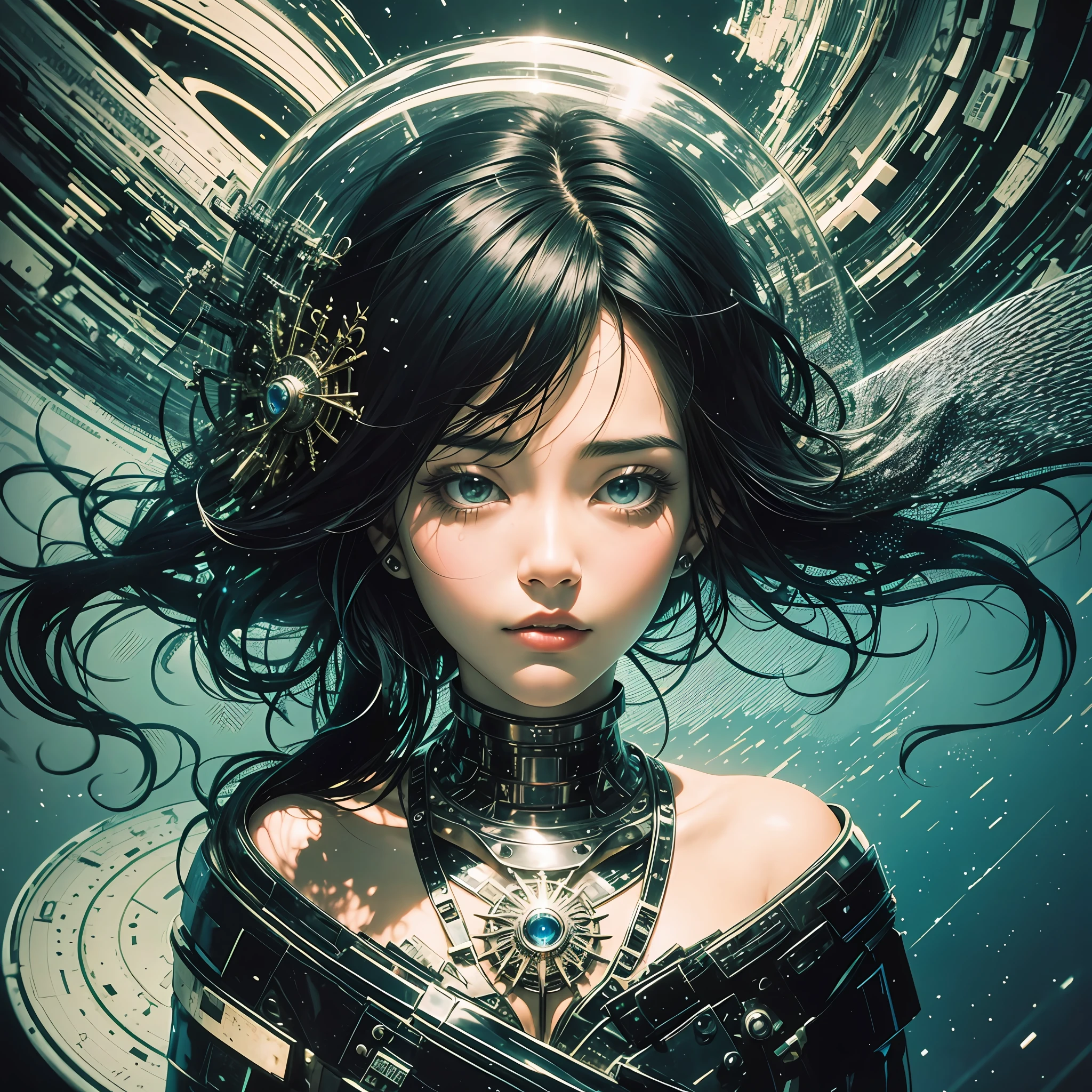 black hair, Surrealism, 8k, super detail --auto --s2