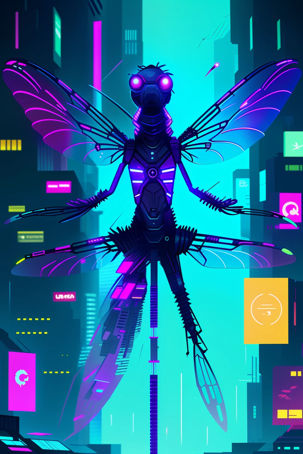 Cyberpunk Dragonfly