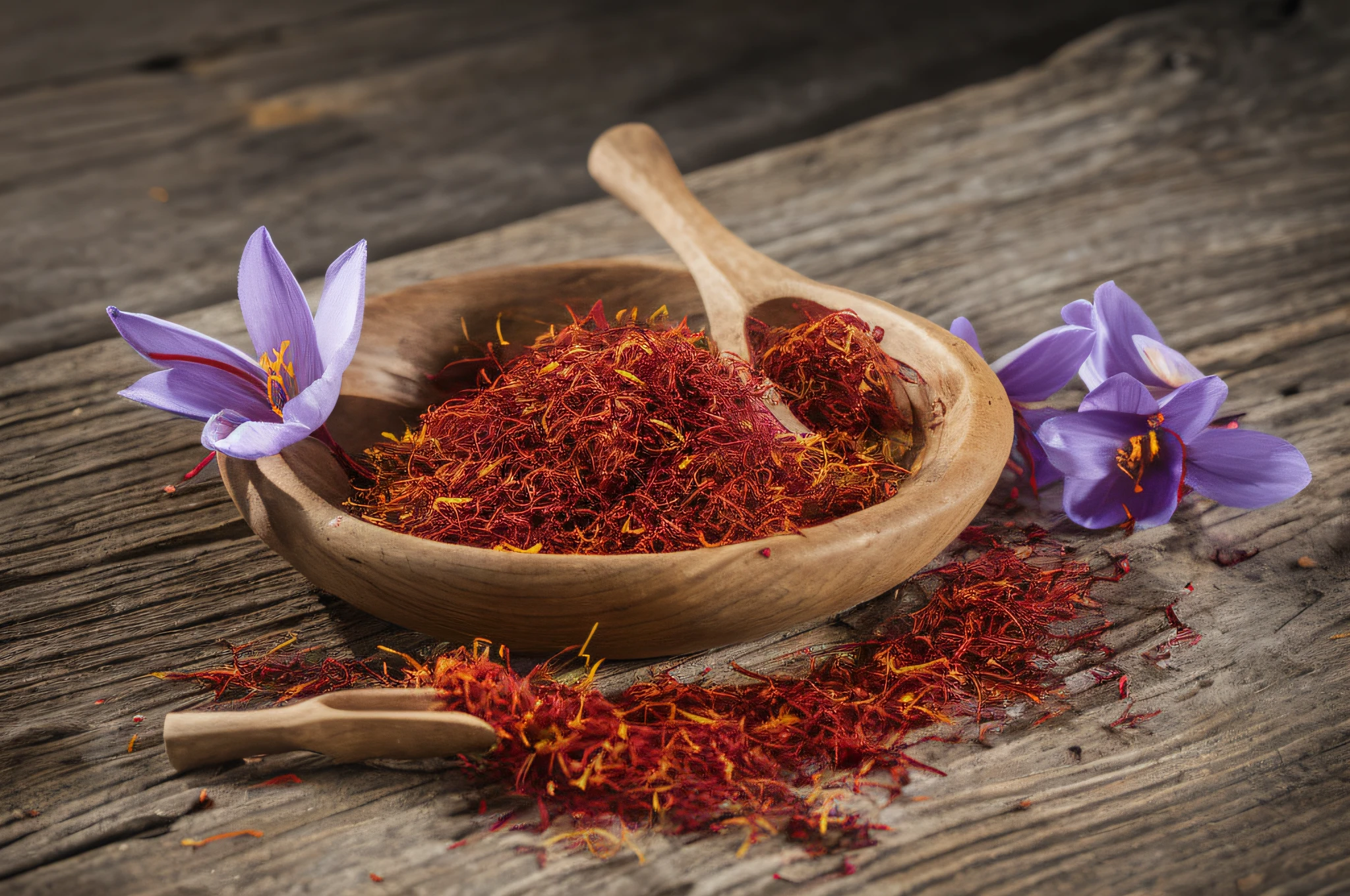 stamens of saffron flowers