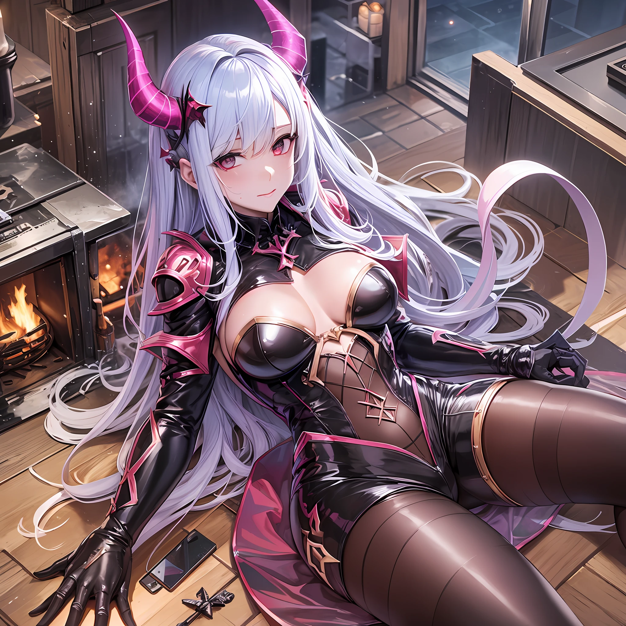 Succubu with super realistic and very detailed demon roast