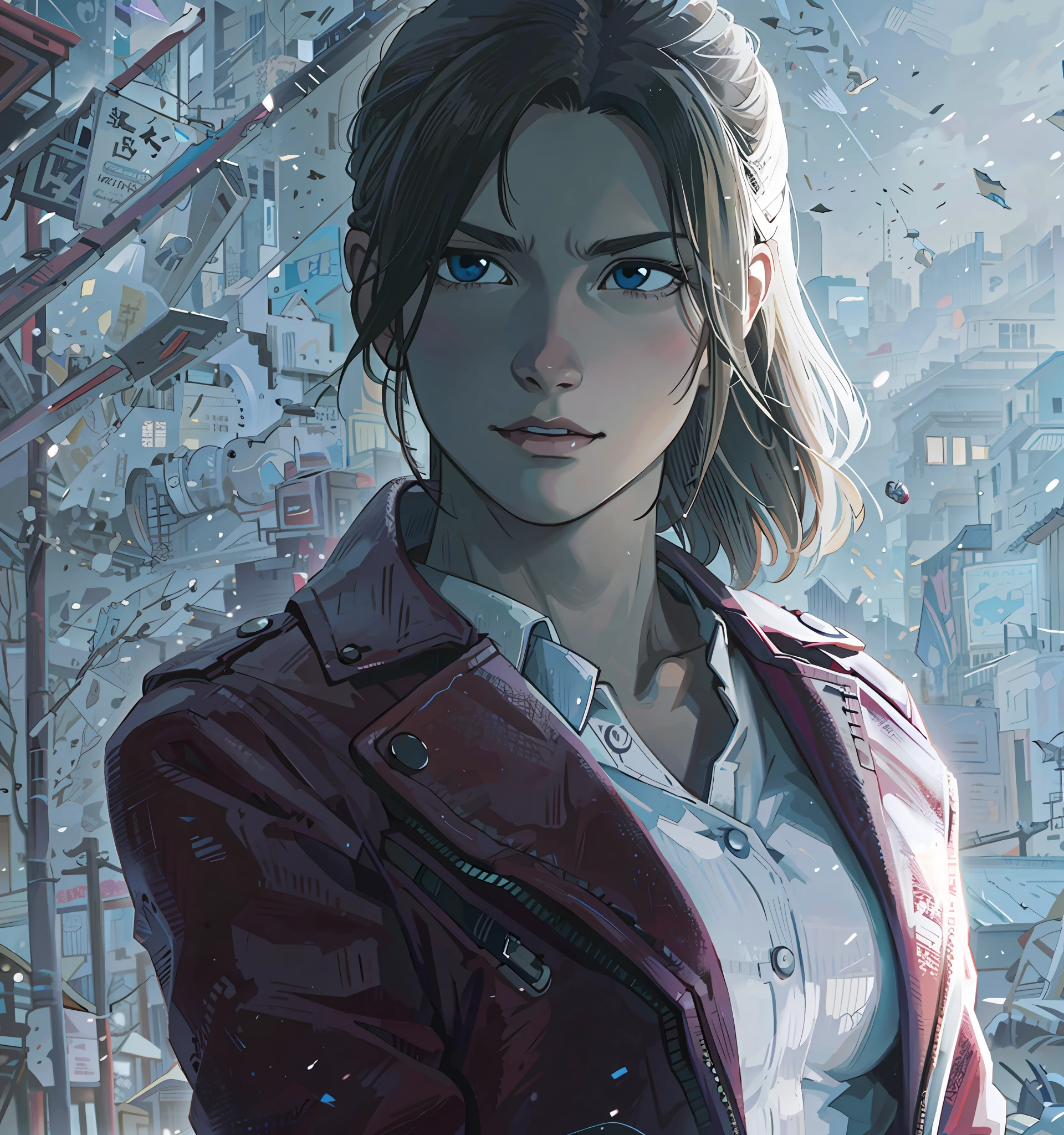 (best-quality:0.8),
(best-quality:0.8), perfect anime illustration, extreme closeup portrait of a pretty woman walking through the city