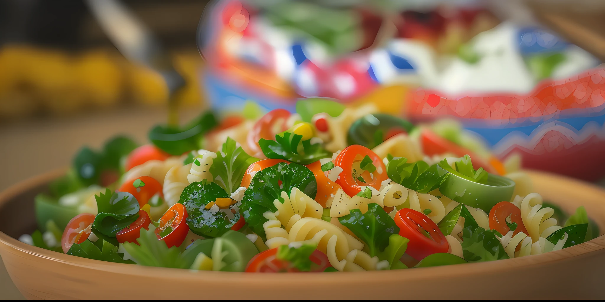 Summer salad from Italy - A light and refreshing pasta-based salad with vegetables and a rich, aromatic sauce, ready in a short time.