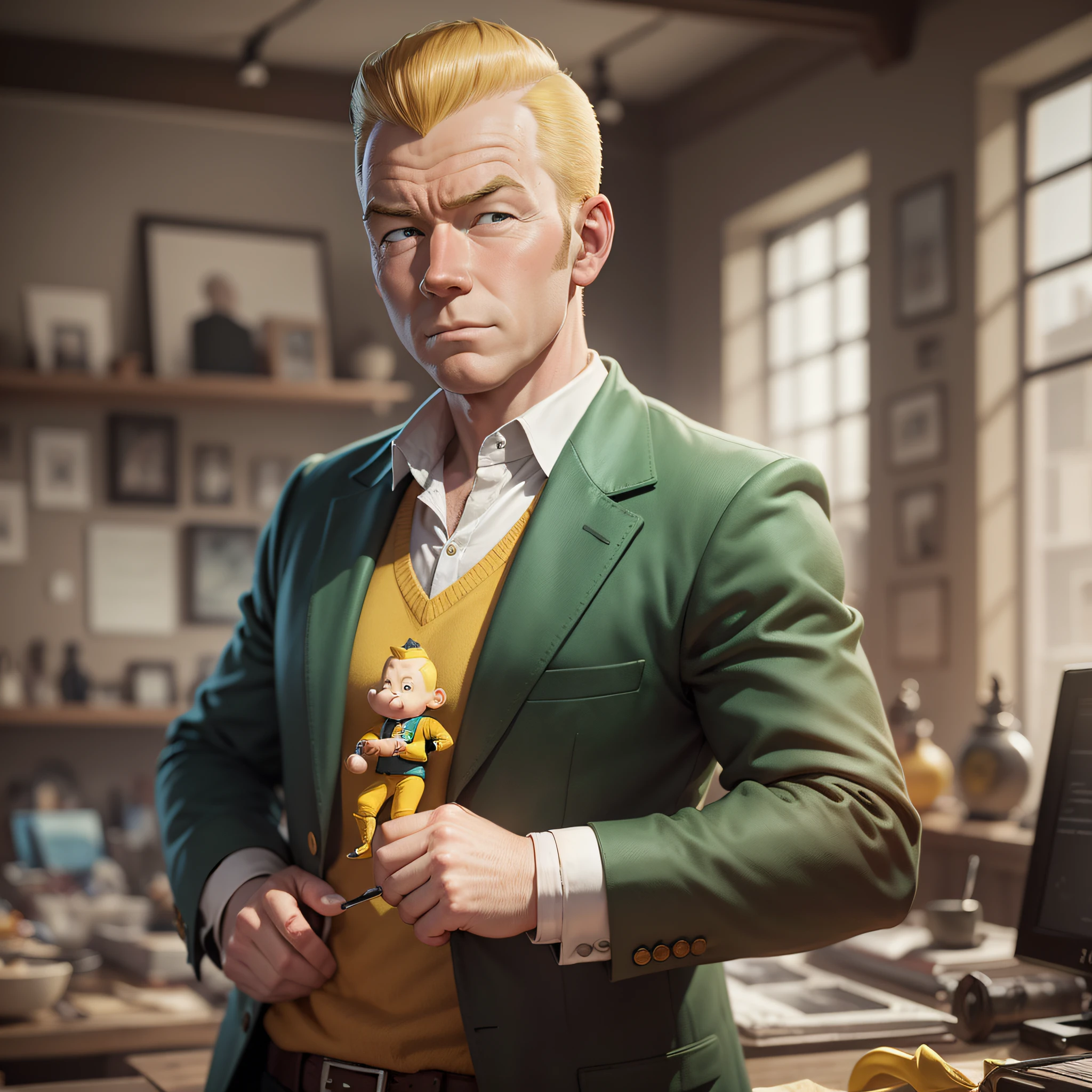 The character Tintin, created by the Belgian cartoonist Hergé, first appeared in 1929 --auto --s2