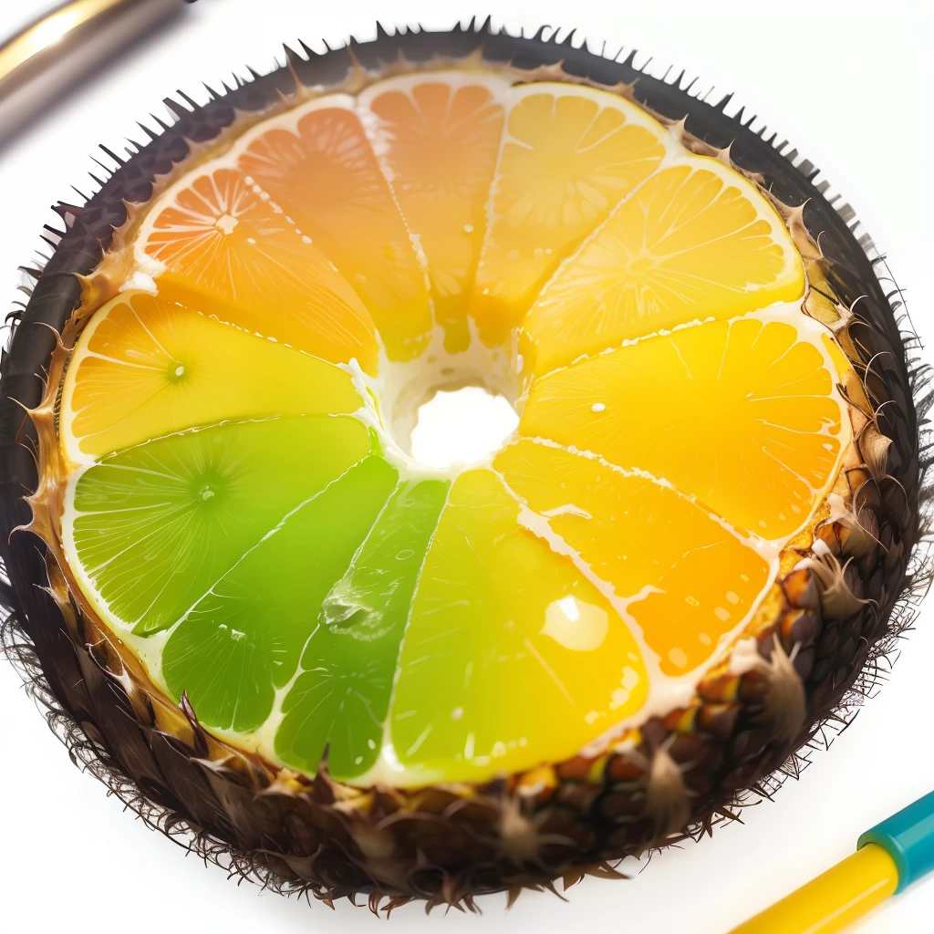 pineapple blast of colours for T-shirt logo white background --auto --s2
