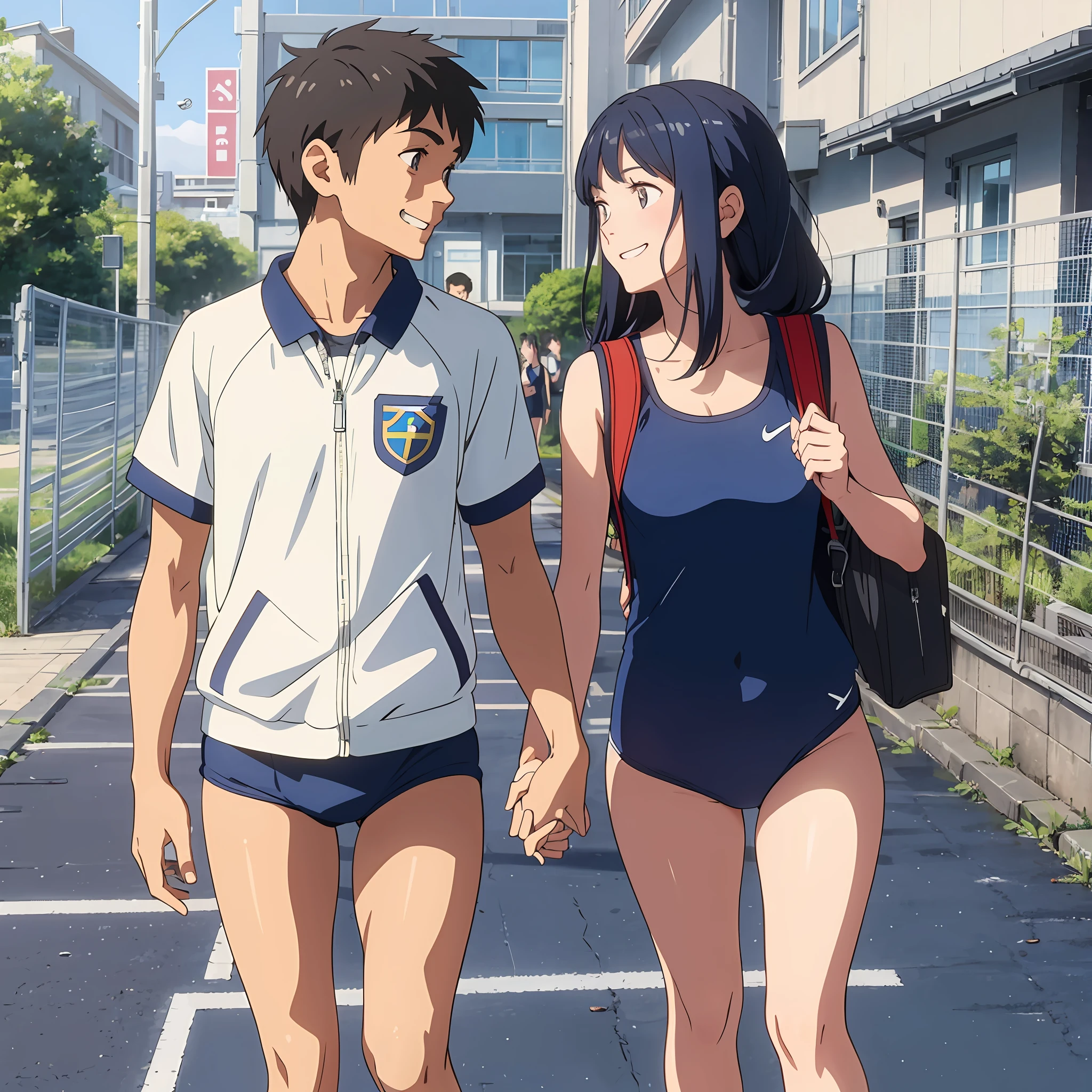 High-cut competitive swimsuit
