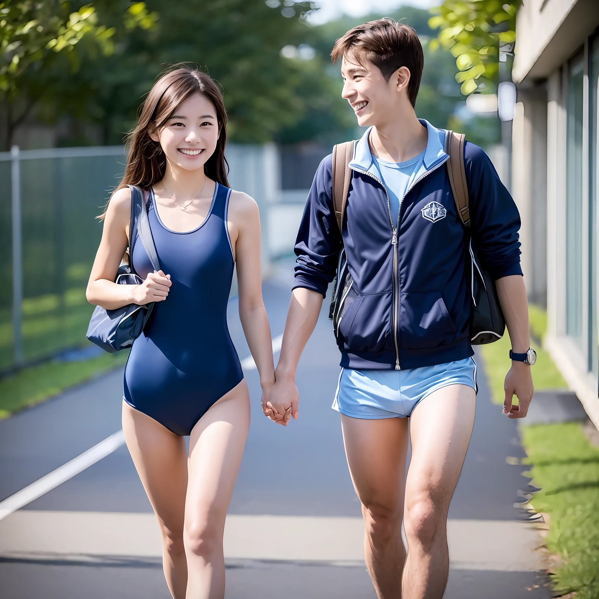 very high-cut swimsuit