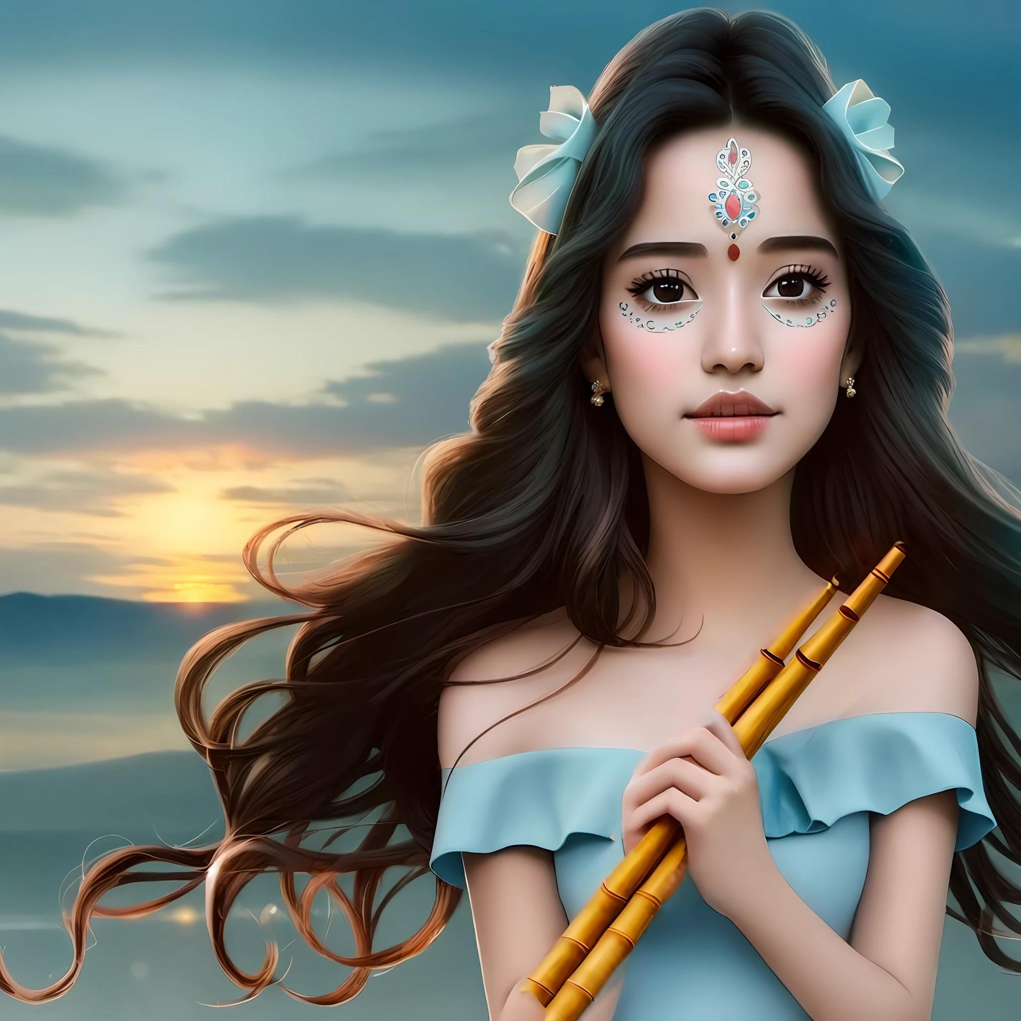 Wooden flute, bamboo, ethnic, indigenous