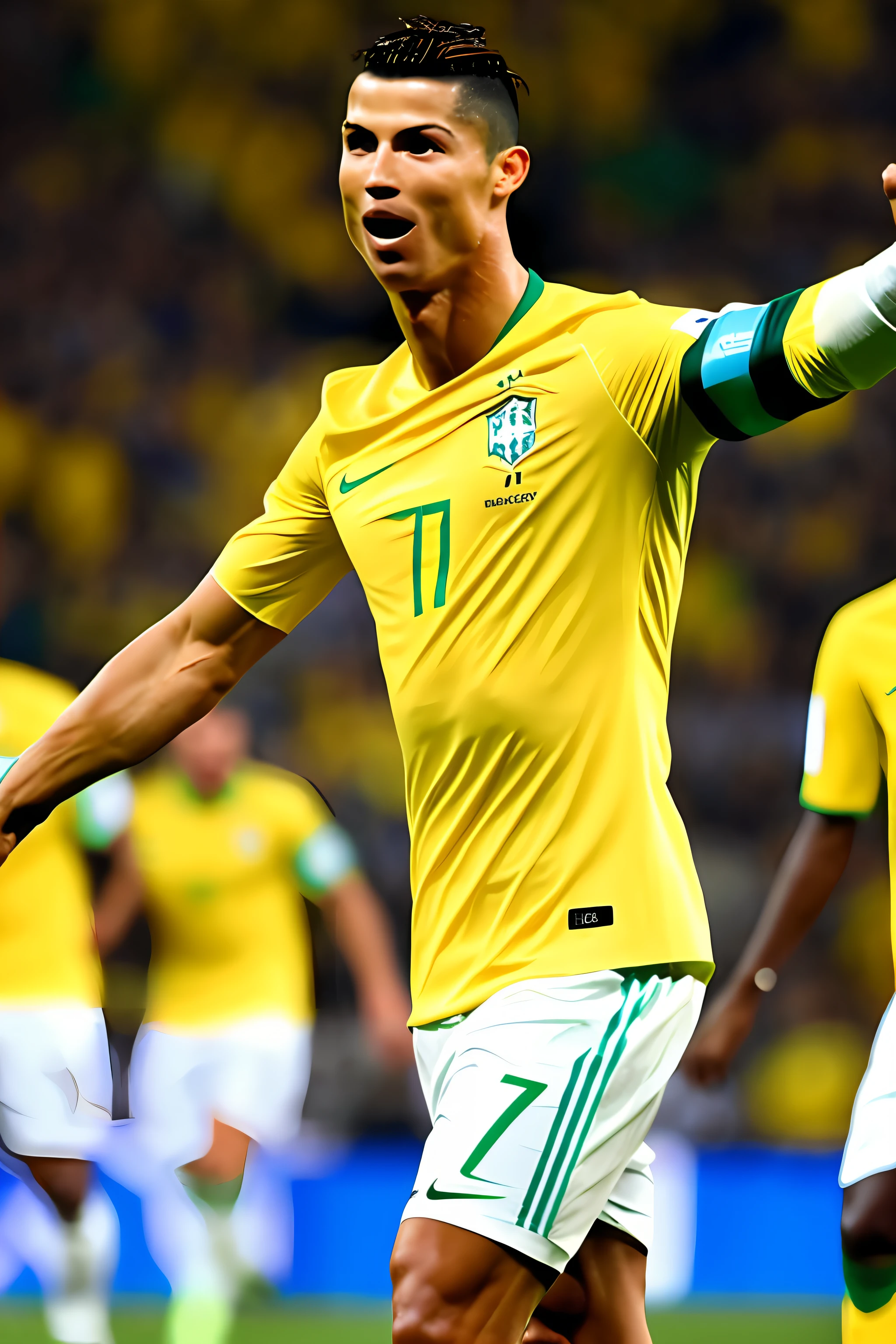 Cristiano Ronaldo with the Brazil shirt