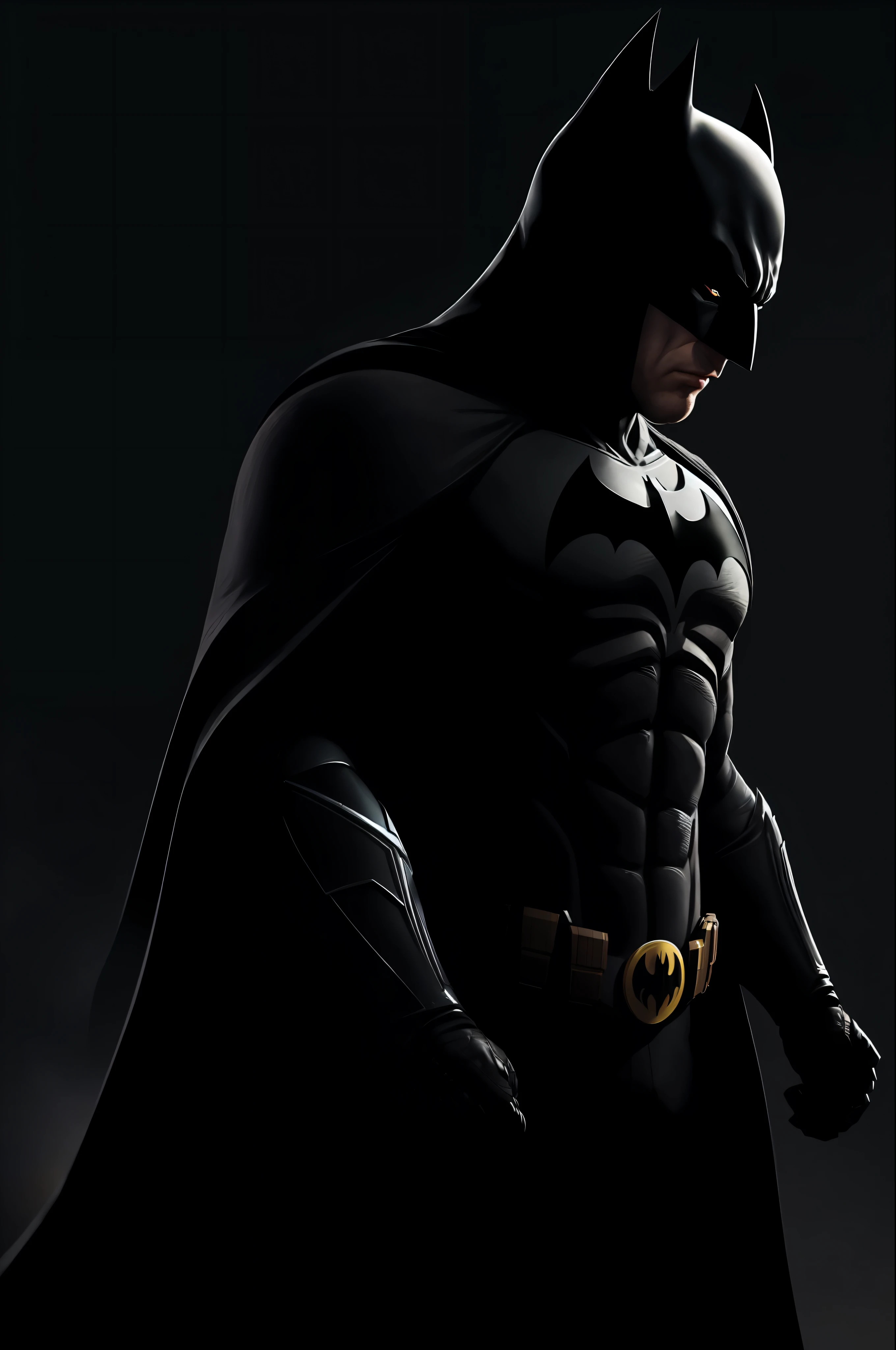 extremely detailed batman with led tears, 8k, hdr, mega realistic illuminated city background