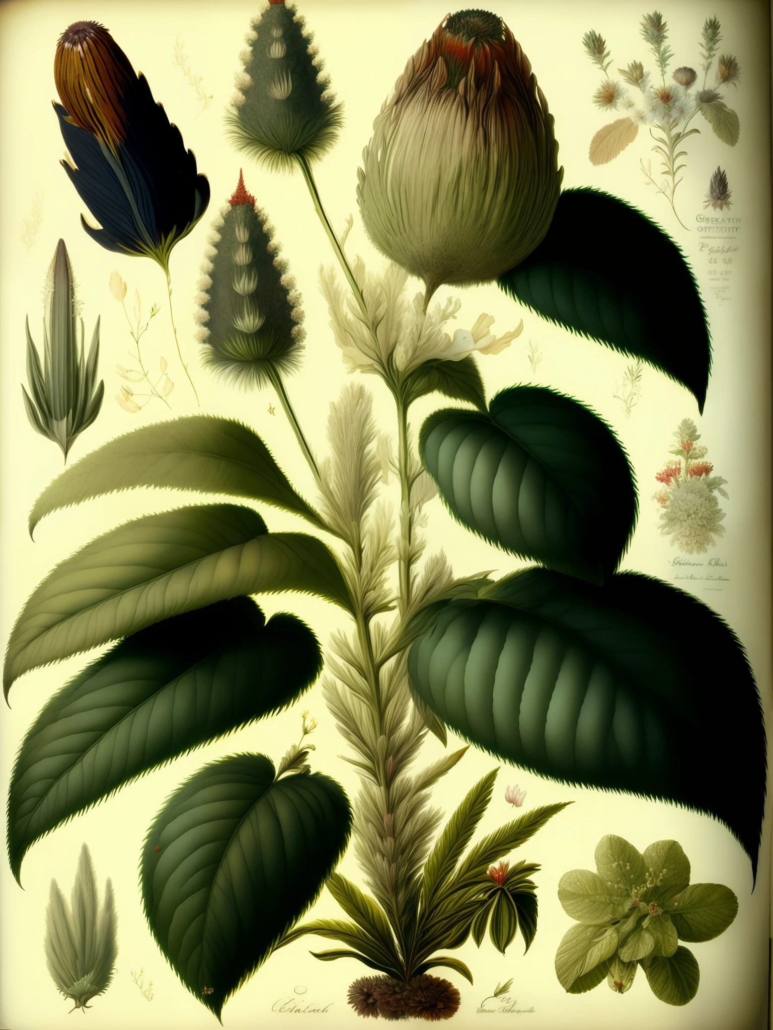 The Flowering Plants of Great Britain, botanical illustration, white background, style of Pierre-Joseph Redoute