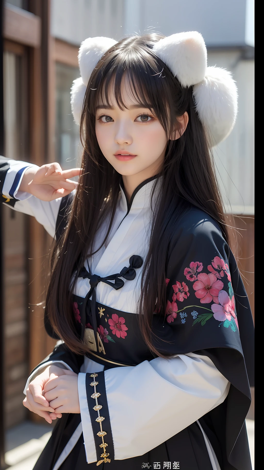 (8k, RAW photo:1.2), best quality, ultra high res,dramatic angle,(fluttered detailed color splashs), (illustration),(((1 girl))),(long hair),(rain:0.9), (头饰:1.4),少女身边有一座古宫,汉服,(重点),彩色水墨画,(泼彩),泼彩,(((colorful))),(素描:0.8) , Masterpiece, best quality, beautiful painted, highly detailed,(denoising:0.6),[splash ink],((ink refraction)), (beautiful detailed sky),moon,highly,detaild,(masterpiece, best quality, extremely detailed） CG unity 8k壁纸，杰作，最好的质量，超详细），（石蒜），