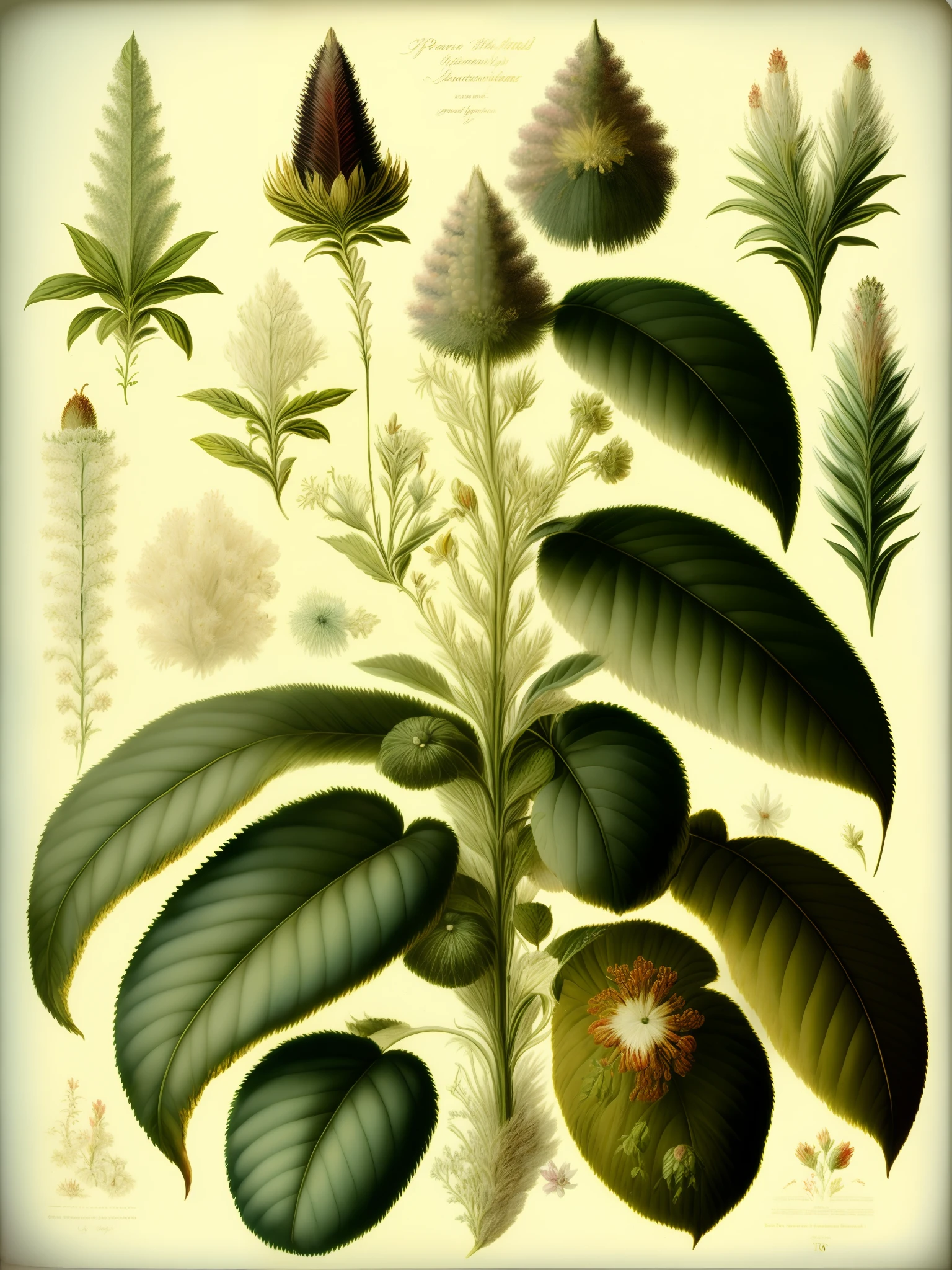 The Flowering Plants of Great Britain, botanical illustration, white background, style of Pierre-Joseph Redoute