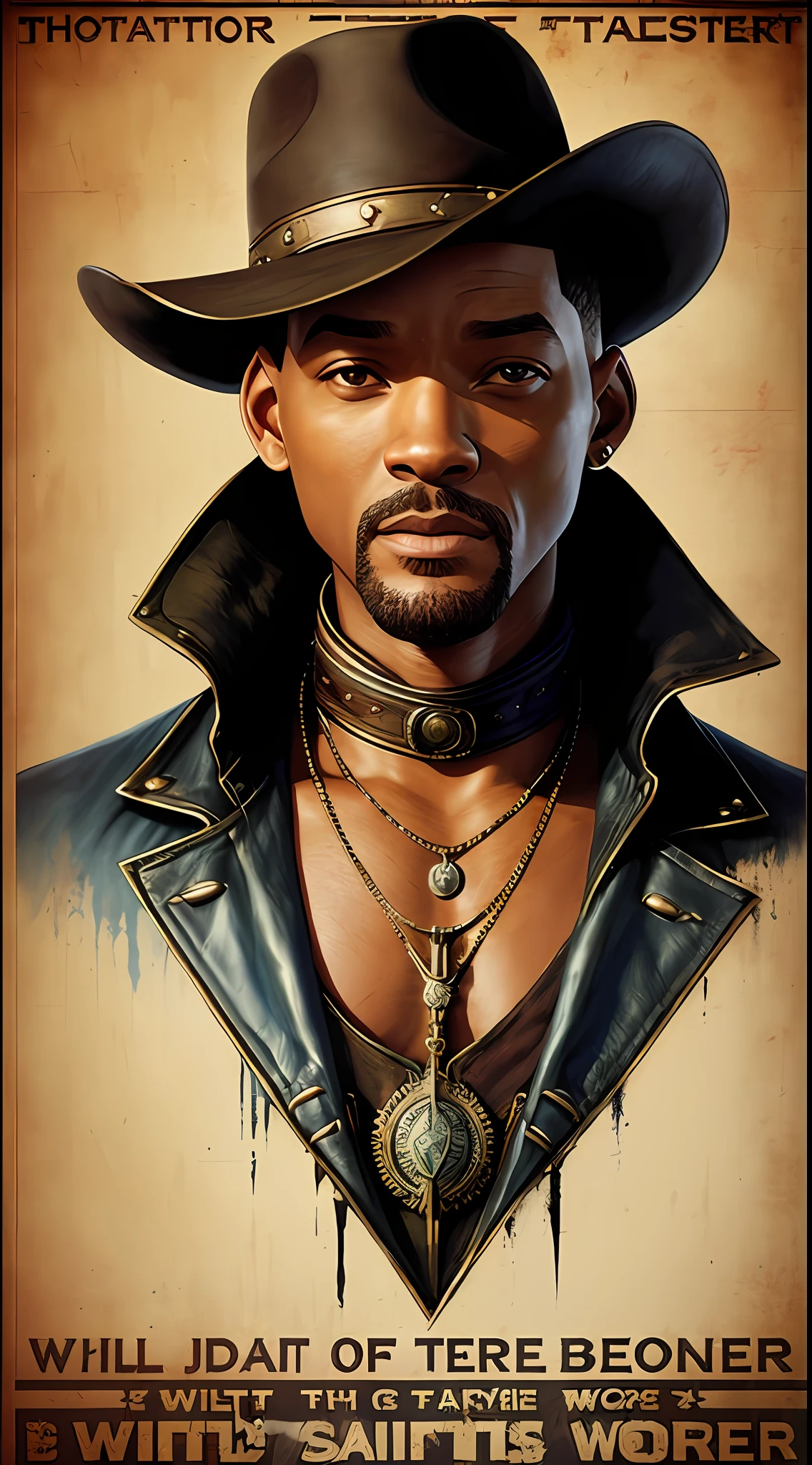 Will Smith from Wild Wild West, vhs effect, (poster:1.6), poster on wall, nostalgia, movie poster,
western movie
(skin texture), intricately detailed, fine details, hyperdetailed, raytracing, subsurface scattering, diffused soft lighting, shallow depth of field, by (Oliver Wetter)
trending on CGSociety, Intricate, High Detail, Sharp focus, dramatic, photorealistic painting art by greg rutkowski