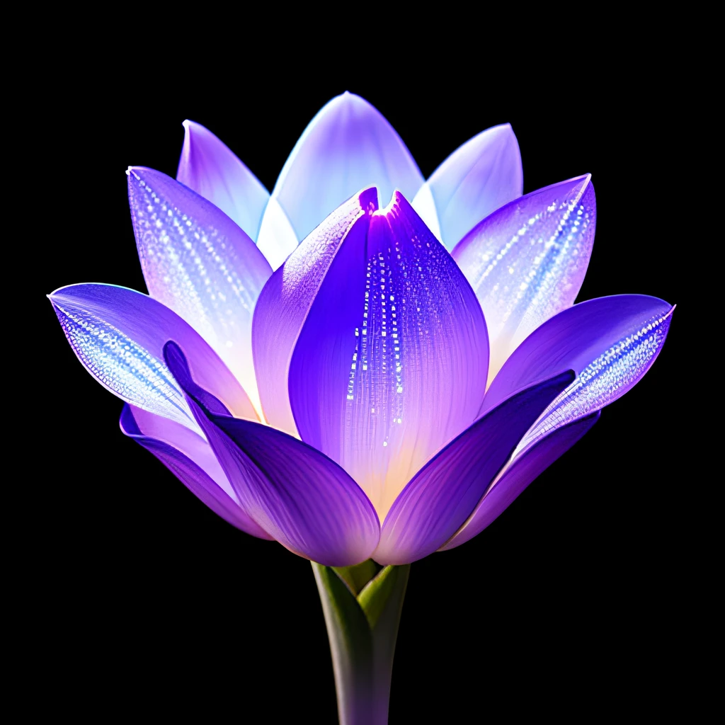bouquet of delicate flowers Violet, super transparent, holy light, beautiful spectral light, petals glow, flashing, dark background, drops of light transparent, reflective light, bright, light flowing in, optics, profile portrait, sharp focus, magical, intricate, ultra realistic, fantasy, composition, light, trend in artstation, pearl, silver vapor patronus cloud, family of corrosive enveloping rays, 8k, ureal air 23v4 uplight