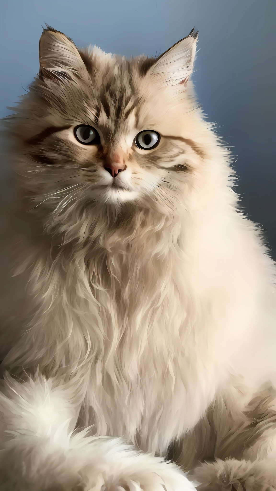 ((a cat in clothes)), fluffy hair, anthropomorphic expressions, rich colors, exquisite details, masterpiece, realism, 2k, 4k, FHD, artsation, cg, realistic, Unreal Engine, realistic light and shadow, beautiful rich colors, amazing details, masterpiece 8k uhd, DSLR, soft light, high quality, film grain, Fujifilm XT3