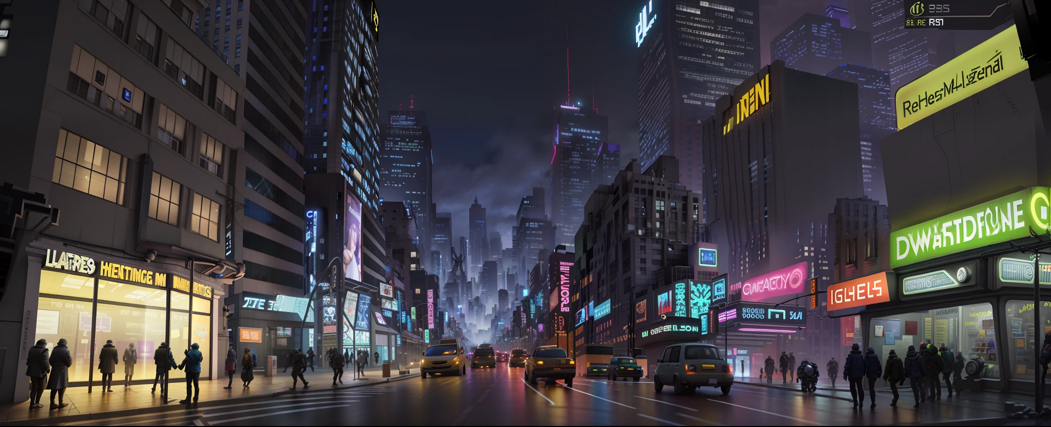 Cartoon city scene with street sign, metropolis background, metropolis filmic gotham city, megacity background, gotham city background, neon megacity in background, pc screenshot, anime style cityscape, night in gotham city, city background, beaten city. neo noir style, background art, game screenshot, city night background, gotham city, ((Best quality)), ((masterpiece)), (detailed: 1.4), 3D, HDR (High Dynamic Range),Ray Tracing,NVIDIA RTX,Super-Resolution,Unreal 5,Subsurface dispersion, PBR texture, Post-processing, Anisotropic filtering, Depth of field, Maximum clarity and sharpness, Multilayer textures, Albedo and specular maps, Surface shading,  Accurate simulation of light-material interaction, Perfect proportions, Octane Render, Two-tone lighting,Wide aperture,Low ISO,White balance,Rule of thirds,8K RAW,