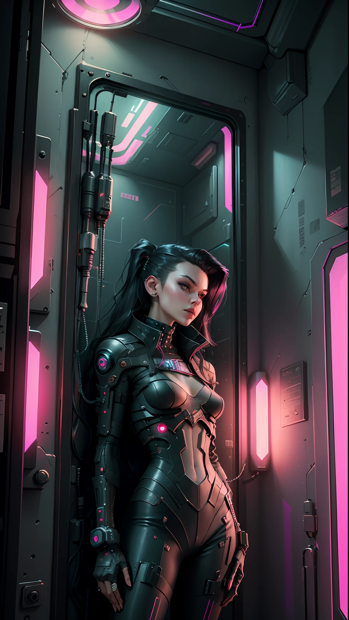 Peek into the widow, cyberpunk style room