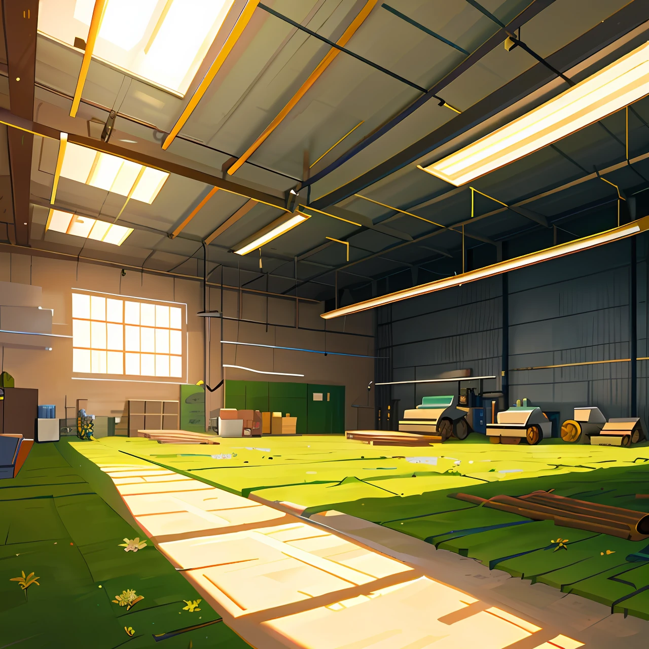 It is a spacious production hall with a neat concrete floor and rows of tools and equipment for the production of straw mats in the middle of the workshop. The workers worked together, some cutting the grass rope to the required length, while others kneading the blades of grass into solid rolls. The fragrance of grass leaves fills the air, making people feel a fresh breath. In the corner of the workshop, there is also a spacious window, through which you can see the sunlight shining on the ground through the leaves, which is very warm and comfortable.