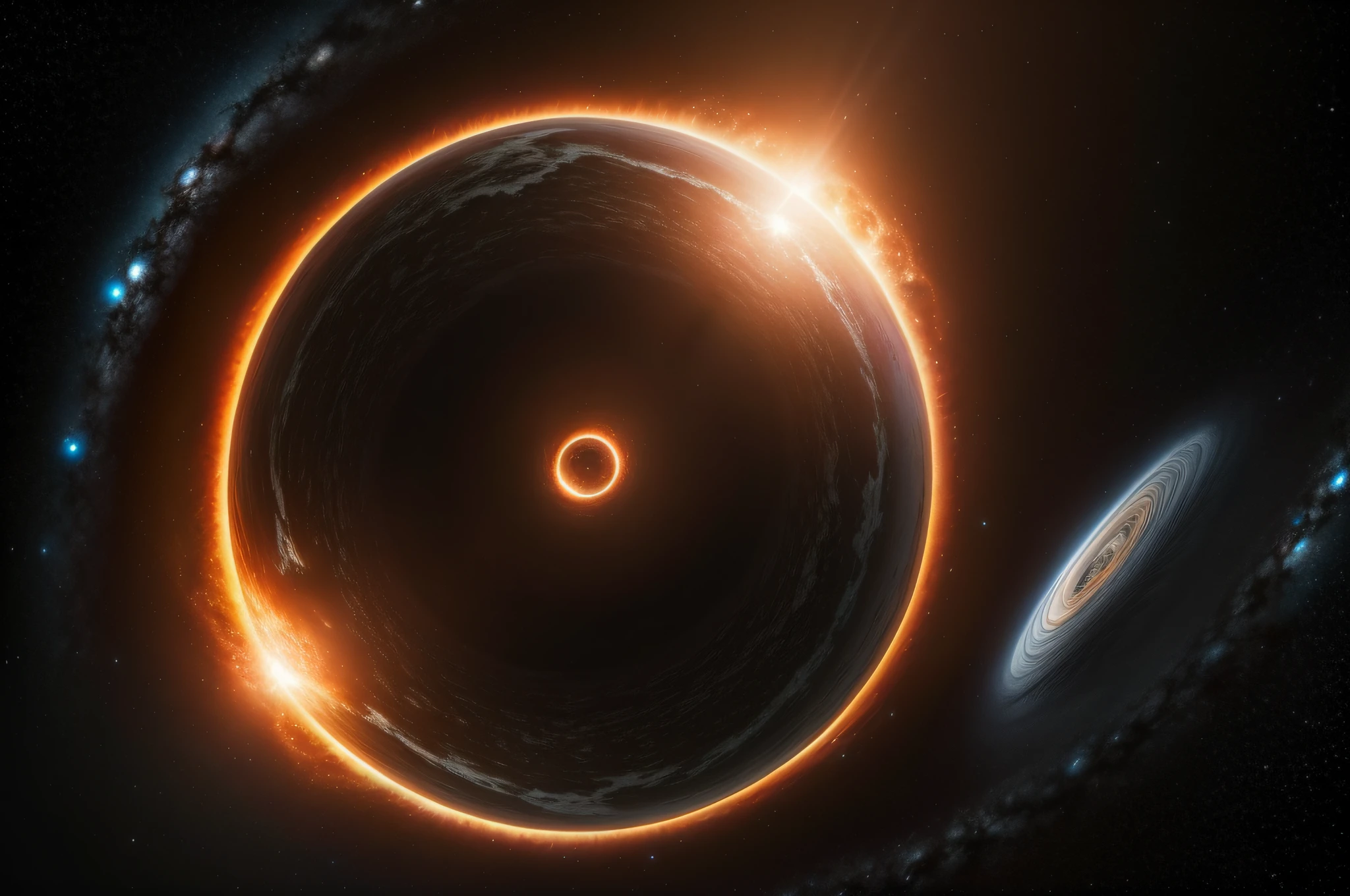 masterpiece, best quality, high quality, extremely detailed 8k CG unit wallpaper, depth of field, HDR, photorealistic, extremely detailed, intricate, high detail, black hole in the universe