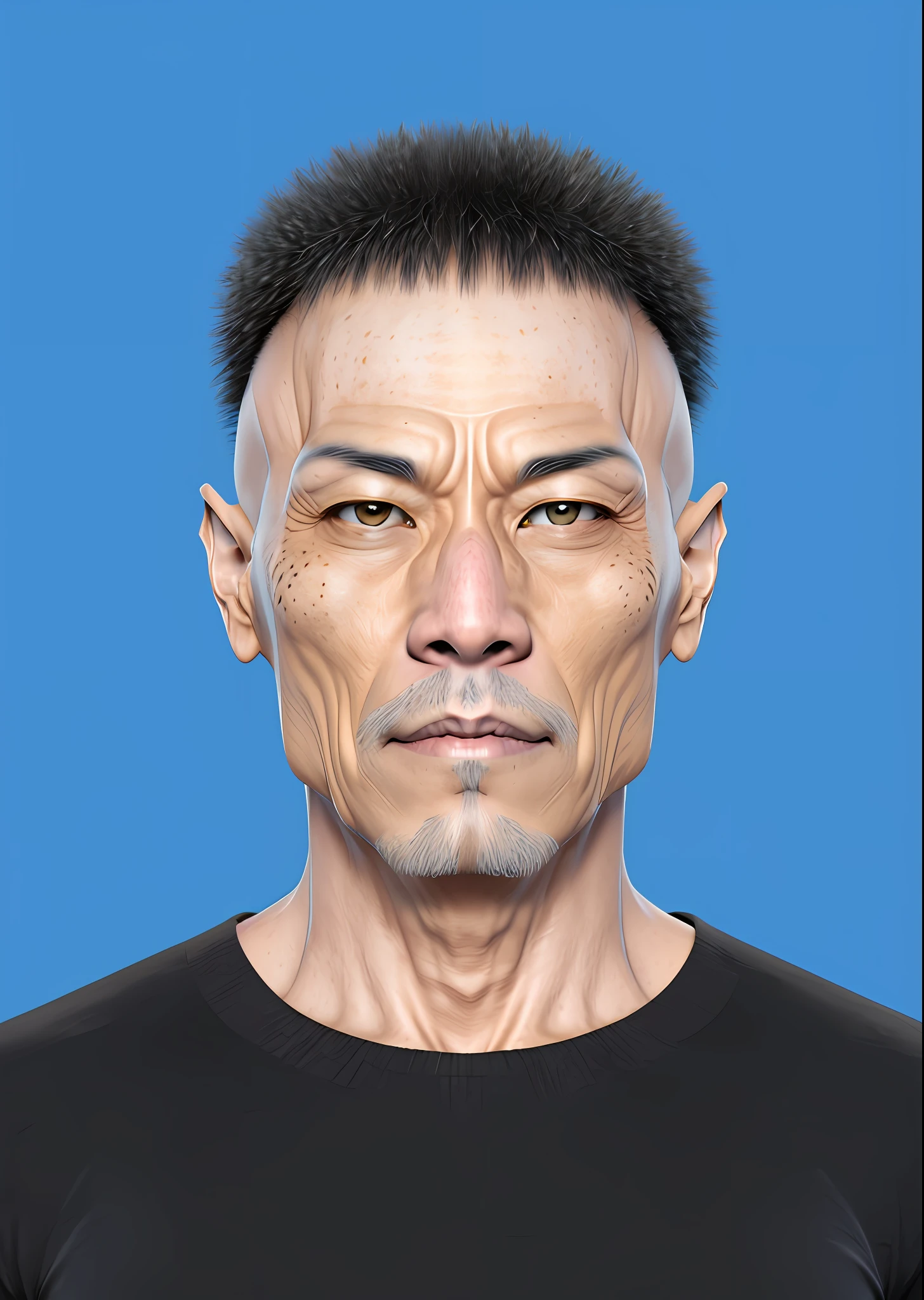 A Vantz monster design, Asian, bald, hairless, super detailed,,,,