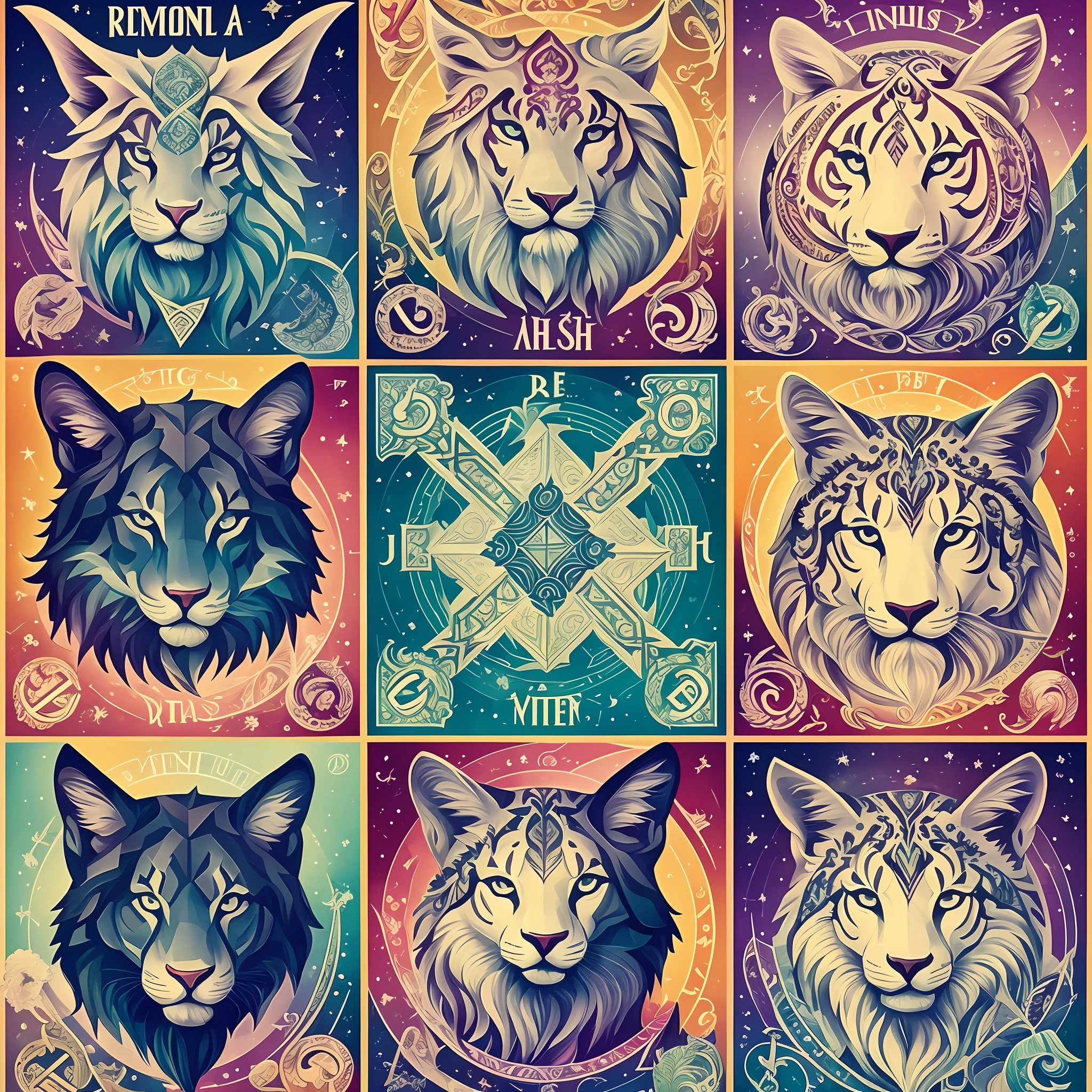 Fantasy language alphabet poster a b d e f g I j l m n o p q r s t u v x
