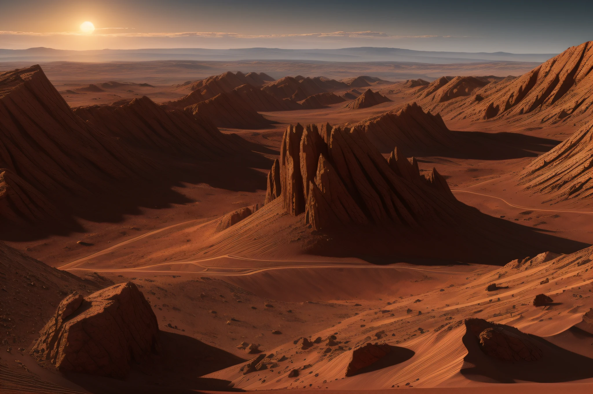 masterpiece, best quality, high quality, extremely detailed 8k CG unit wallpaper, depth of field, HDR, photorealistic, extremely detailed, intricate, high detail, red mars