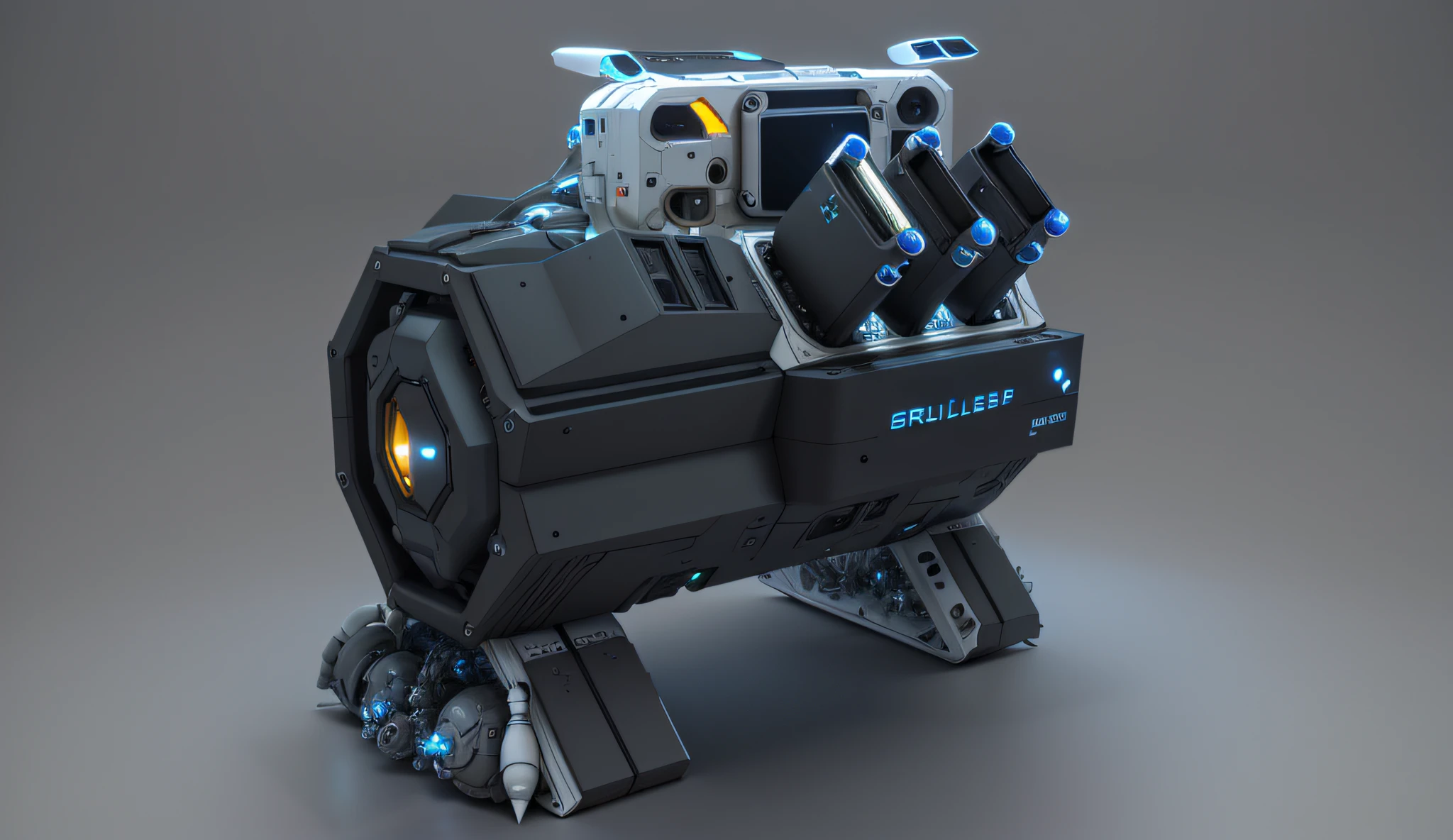 Close up of small spaceship with large engine, detailed spaceship, Gribl!!, Gribls, Gribul, Gribl texture, frostbite 3 engine rendering, sci-fi highly detailed, Gryble detail, monochrome 3D model, super highly detailed, detailed crashed spaceship, hard surface model, heavy detail, re-engine rendering, neo-futuristic highly detailed, computer case design, high tech, futuristic technology