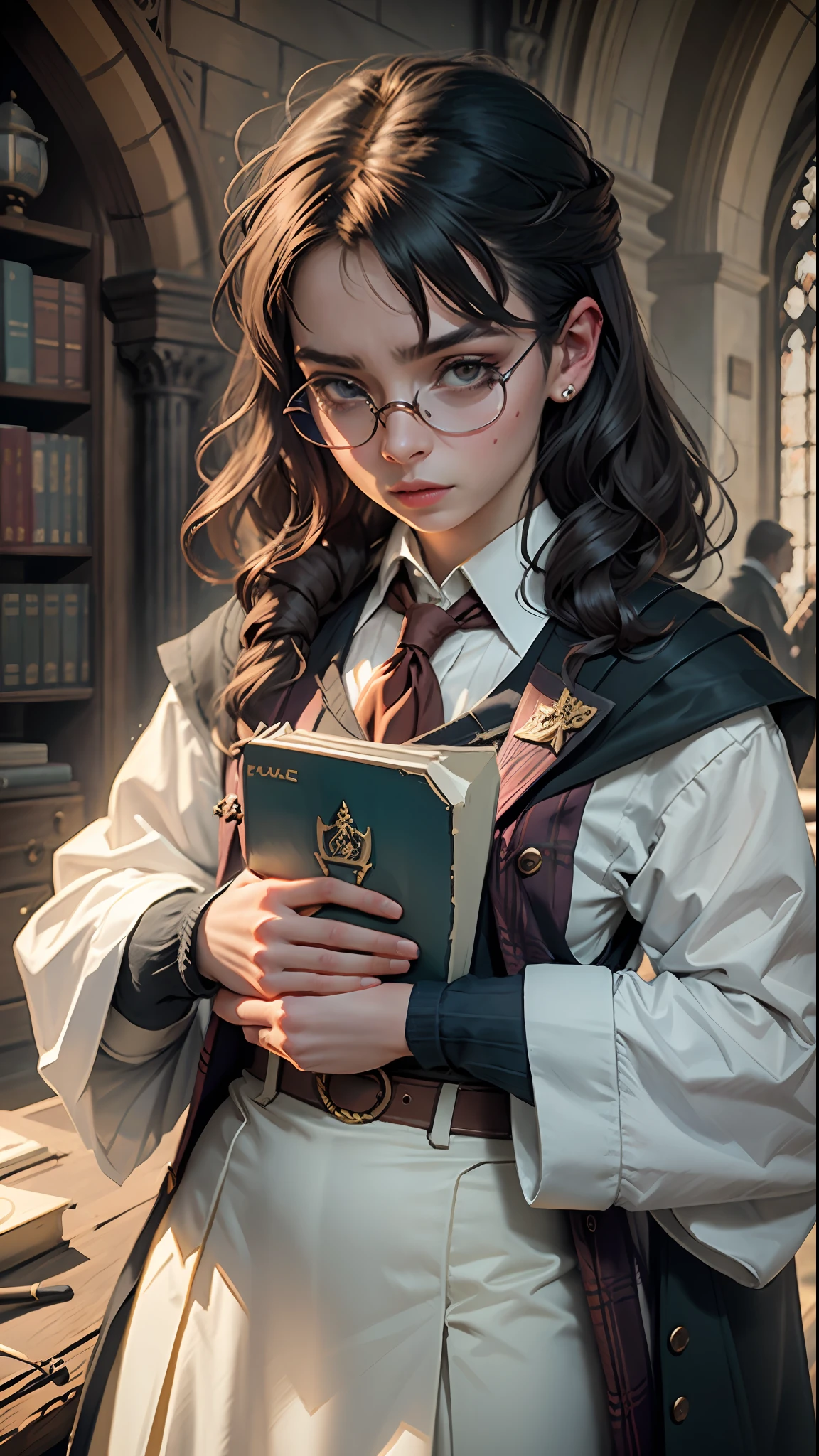 Woman, wearing Harry Potter cosplay