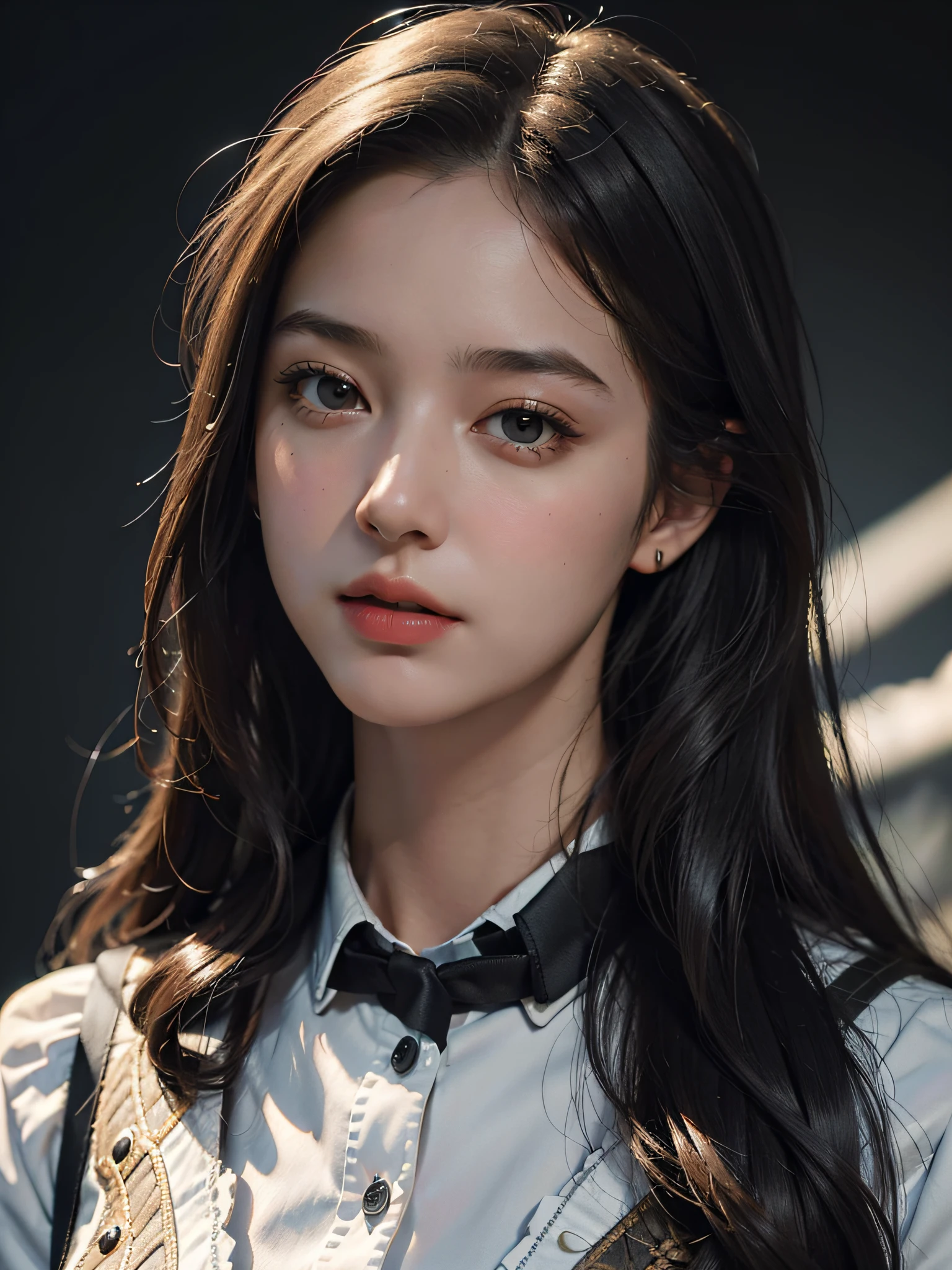 best quality,(RAW photo:1.2),(masterpiece:1.4),(photorealistic:1.4),(highres:1.4), 1girl, depth of field, flight attendant, intricately detailed,8k, extremely detailed, perfect lighting, epic background