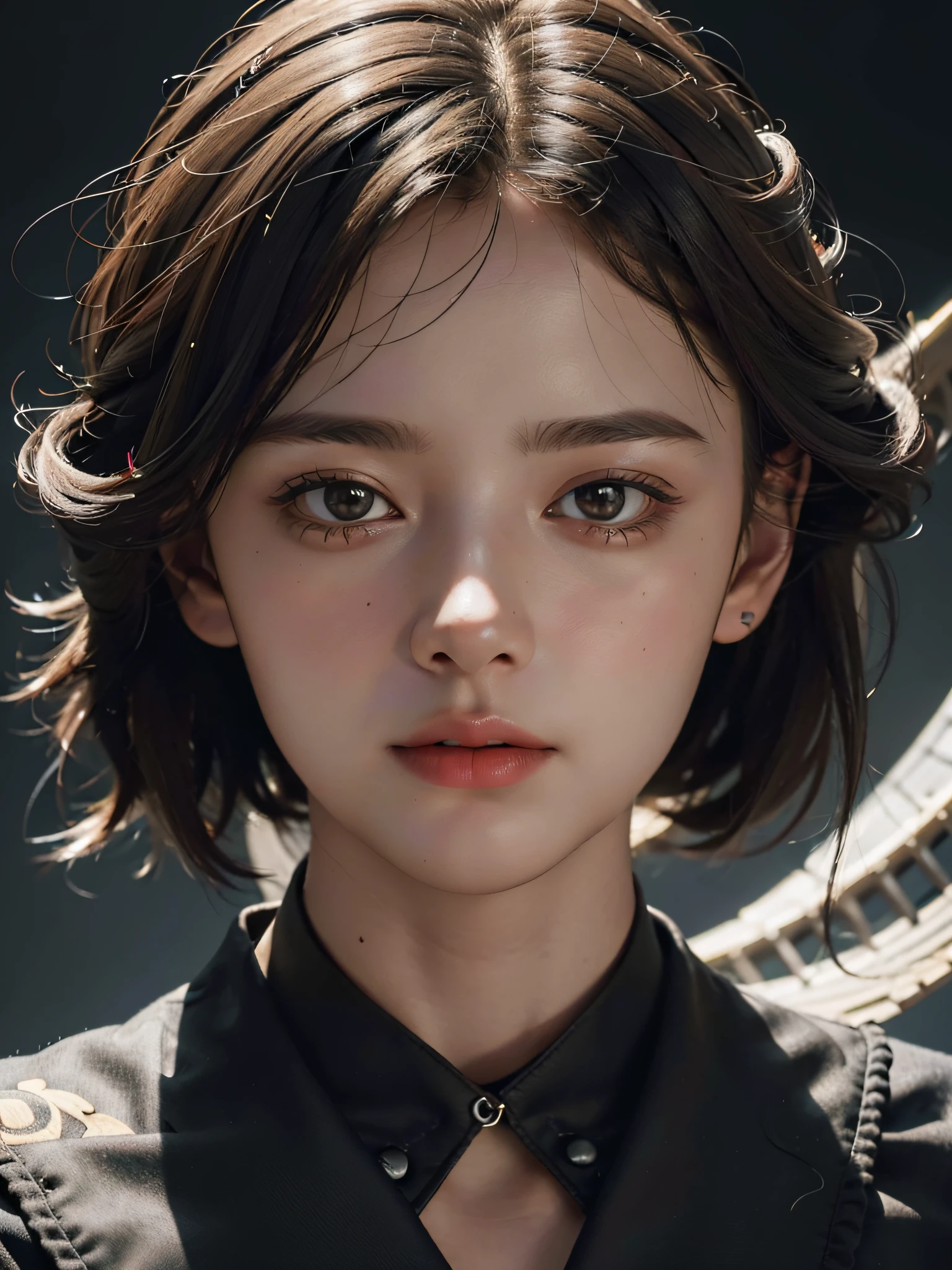 best quality,(RAW photo:1.2),(masterpiece:1.4),(photorealistic:1.4),(highres:1.4), 1girl, depth of field, flight attendant, intricately detailed,8k, extremely detailed, perfect lighting, epic background